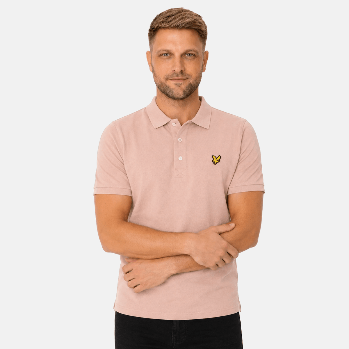 Lyle & Scott Plain Polo Shirt Pink Grapefruit | Studio DOS