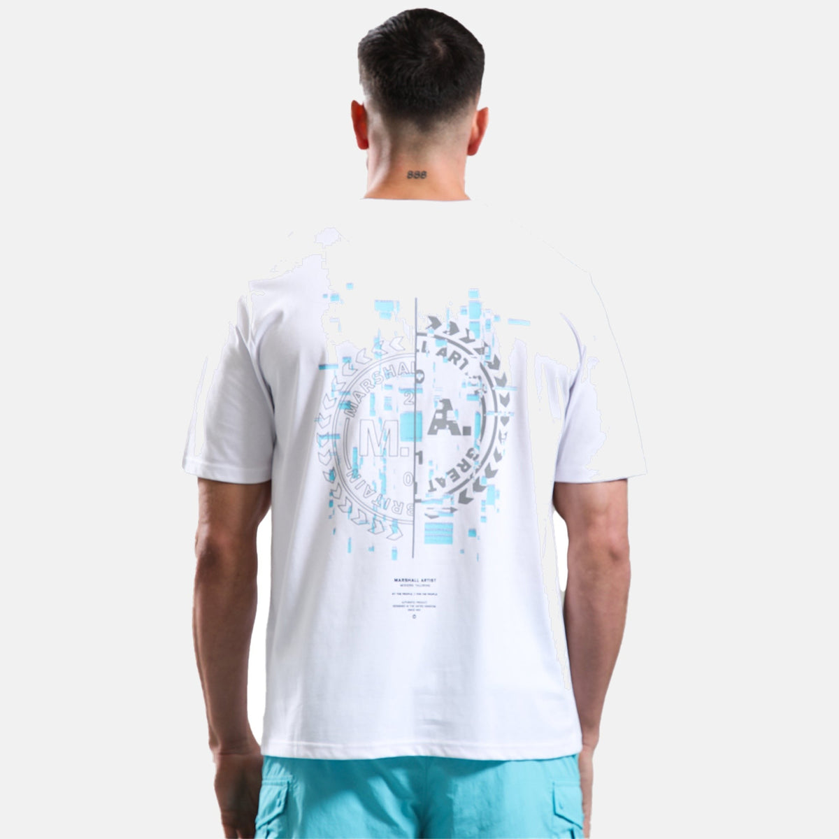 Marshall Artist Glitch Theory T-Shirt White | Studio DOS