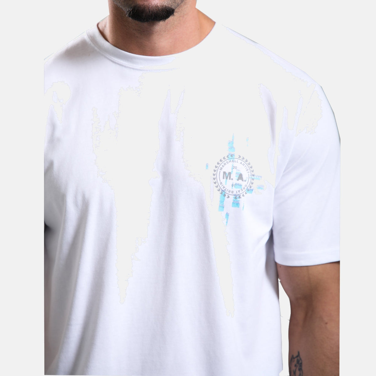Marshall Artist Glitch Theory T-Shirt White | Studio DOS