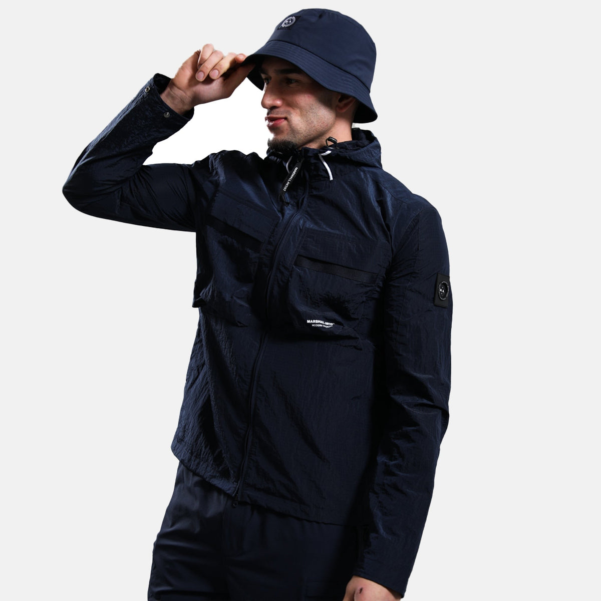 Marshall Artist Ripstop Bucket Hat Navy | Studio DOS