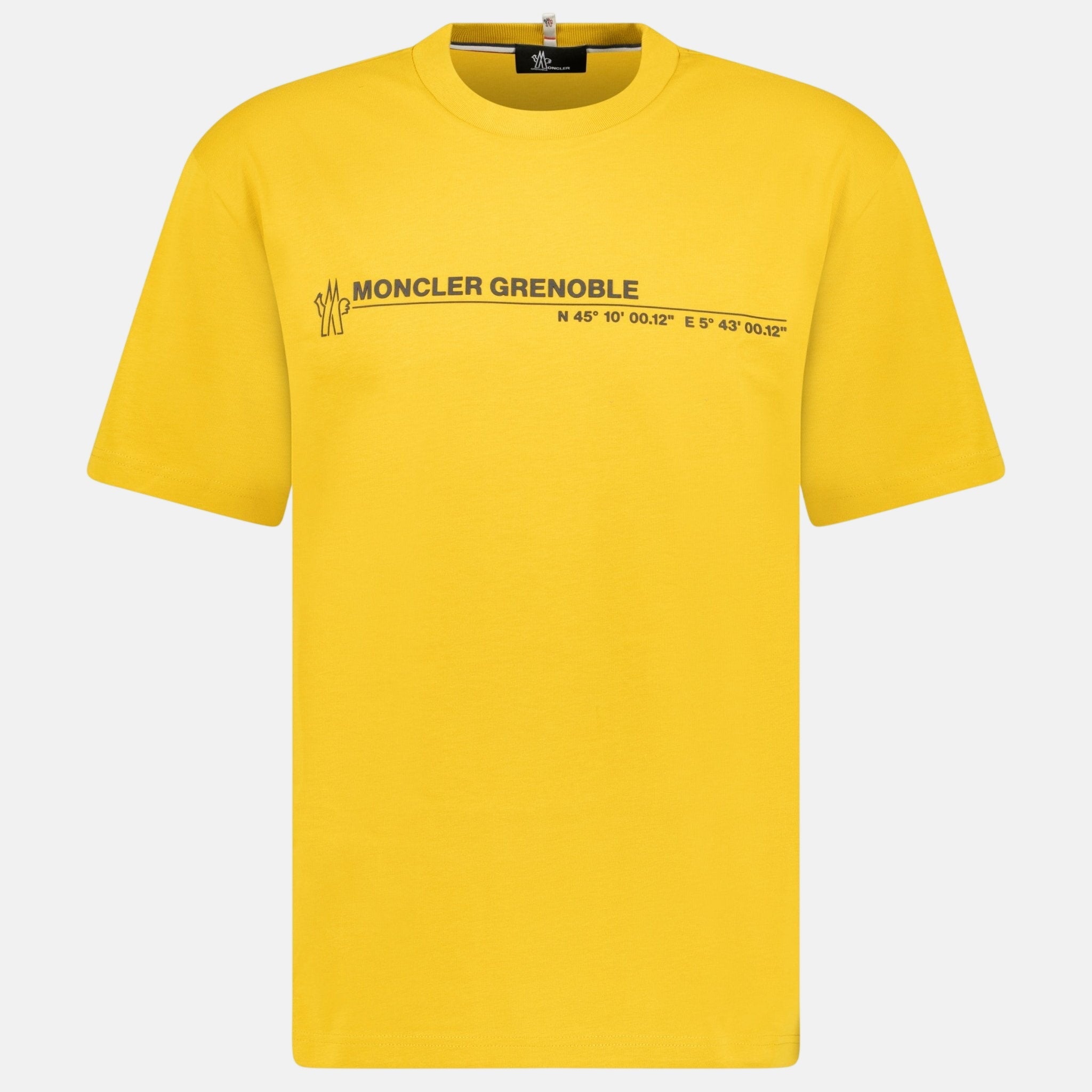 Moncler Grenoble Logo Cotton Jersey T-Shirt Yellow | Studio DOS