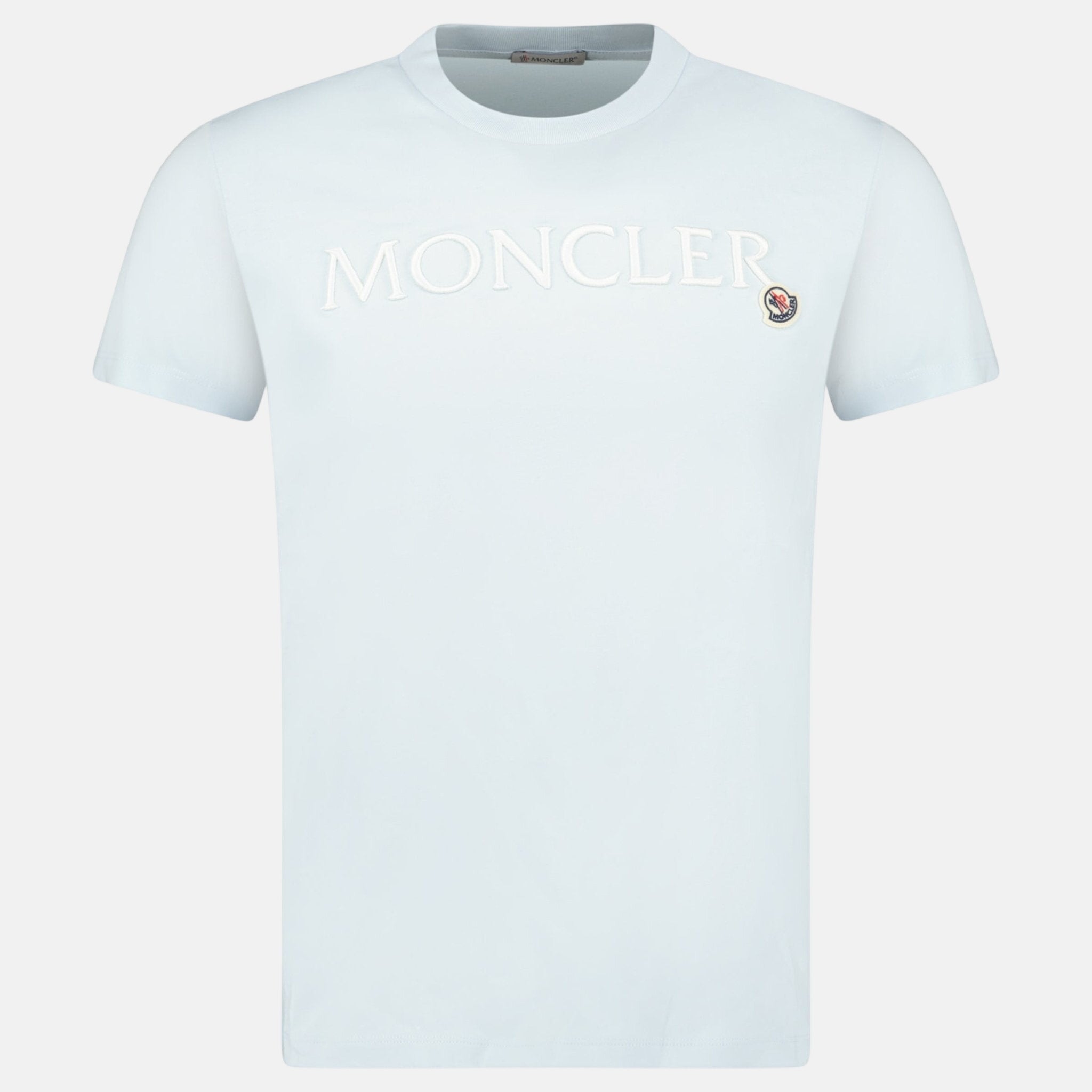 Moncler Logo T-Shirt Light Blue | Studio DOS
