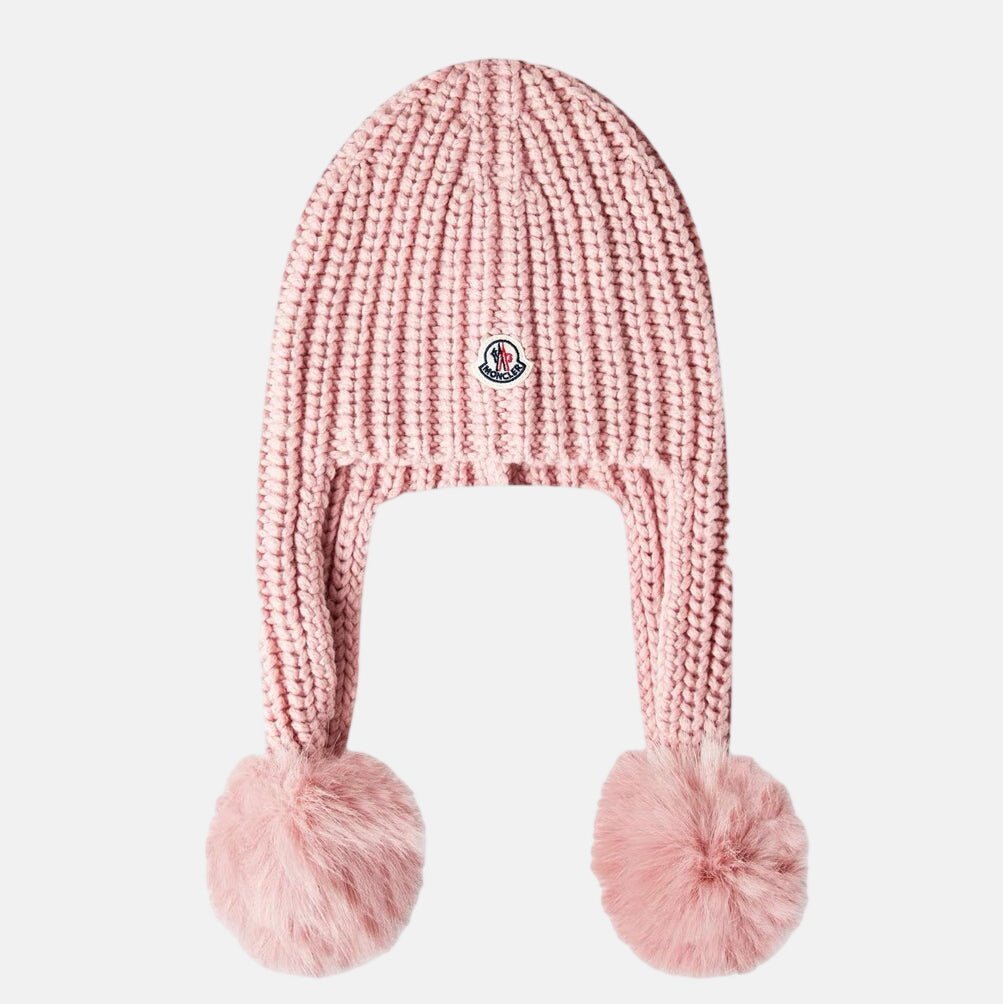 Moncler Womens 'Berretto' Beanie Bobble Hat Pink | Studio DOS