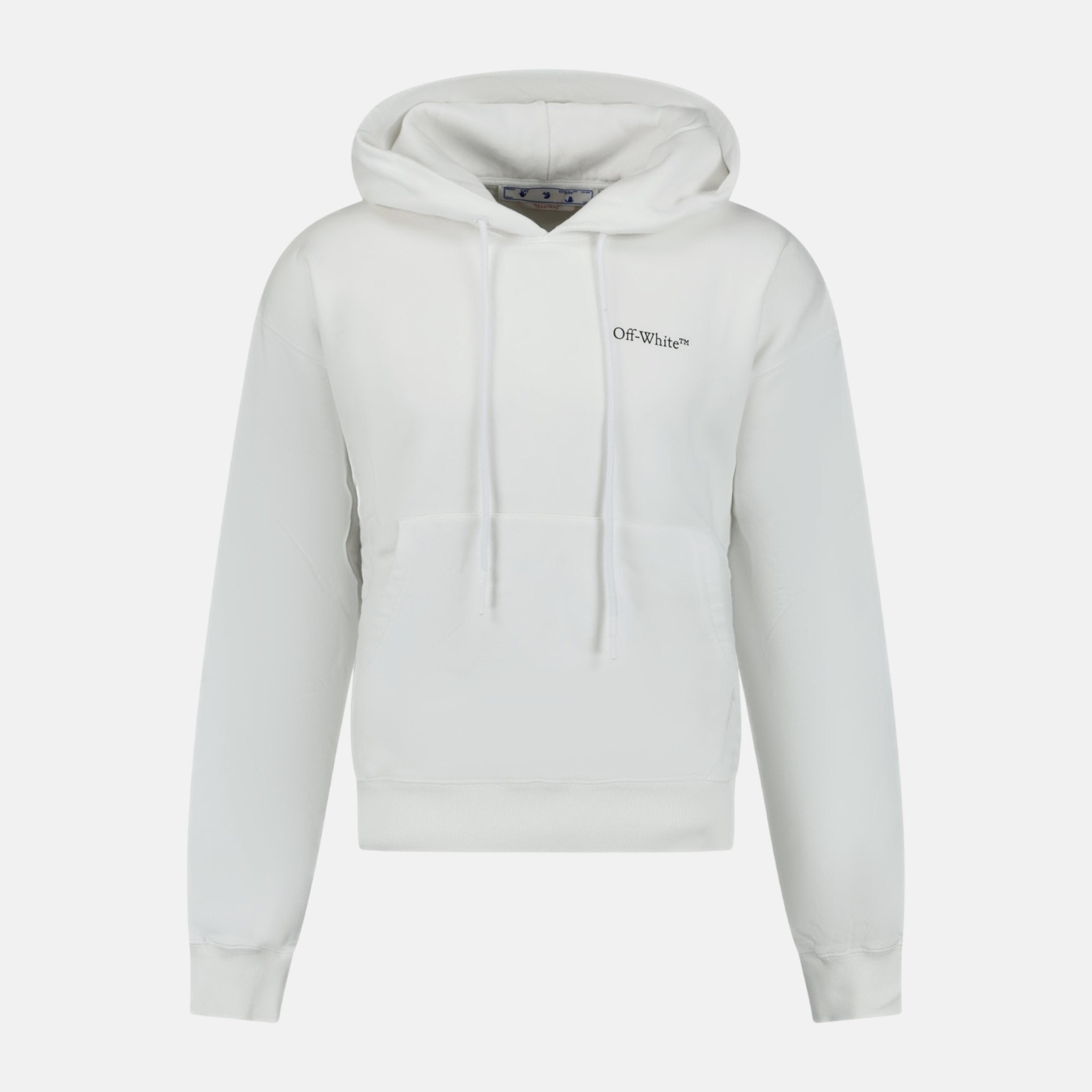 Off - White Caravaggio Logo Hooded Sweatshirt White | Studio DOS