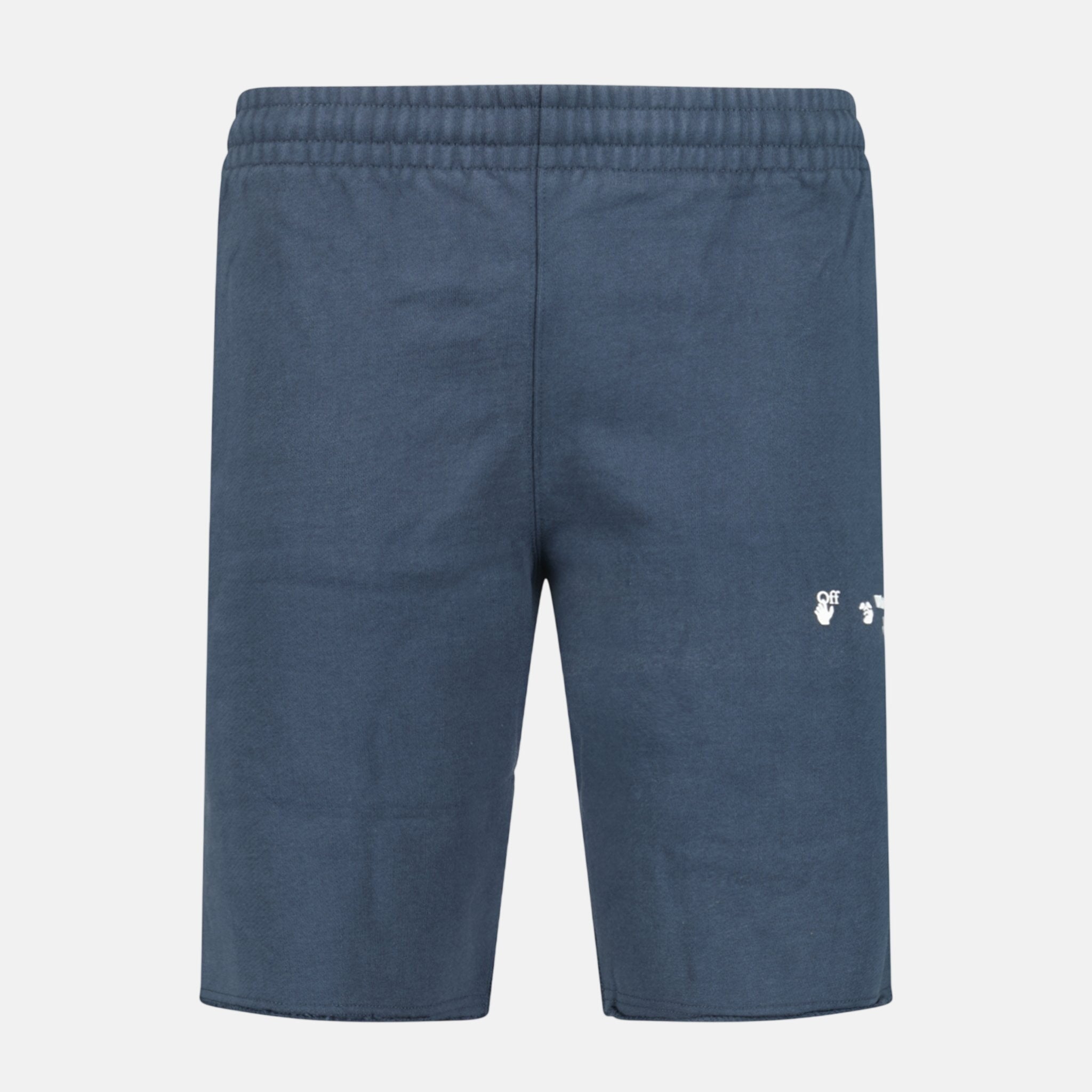 Off - White Cotton Sweat Shorts Navy | Studio DOS