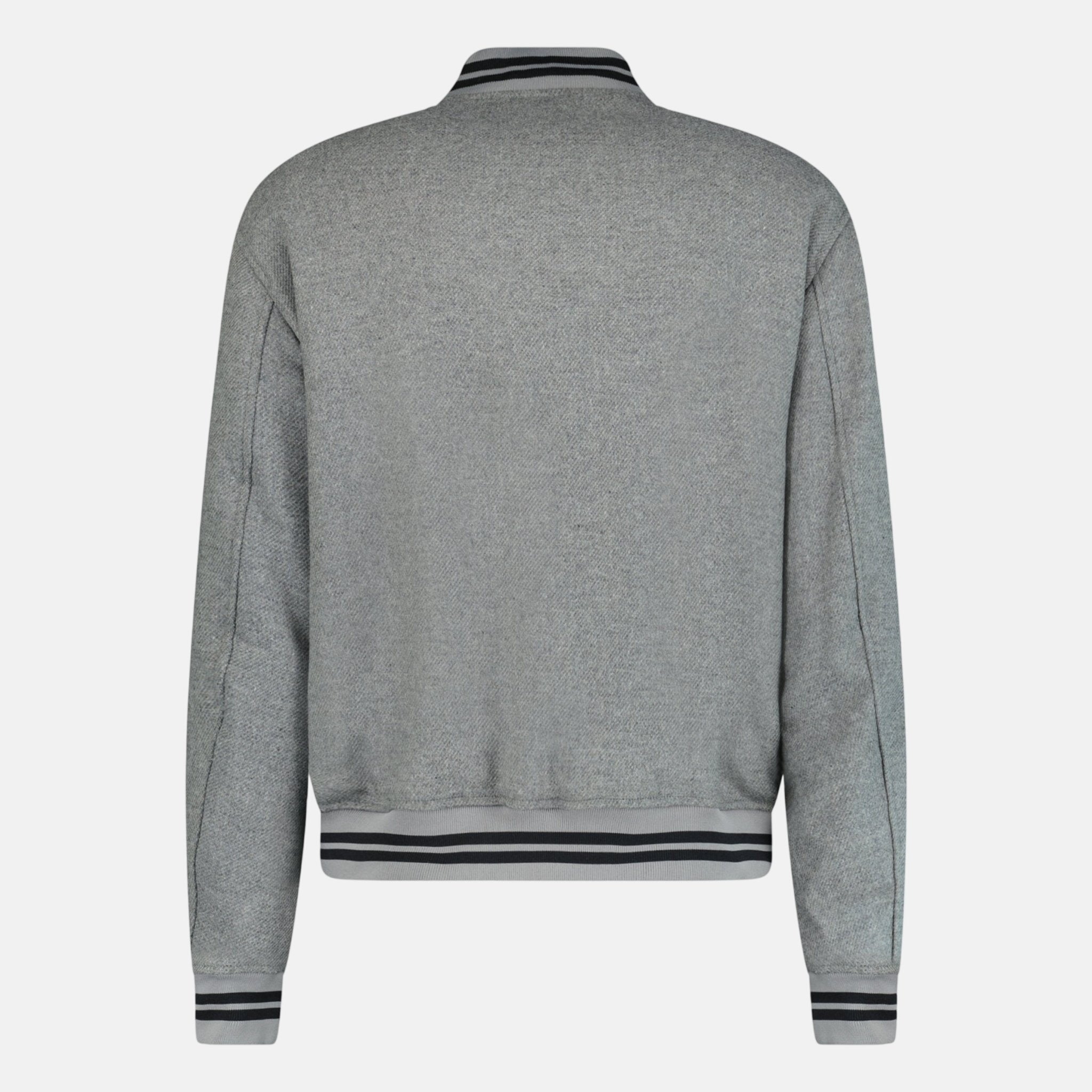 Off - White Diagonal Outline Varsity Jacket Grey | Studio DOS