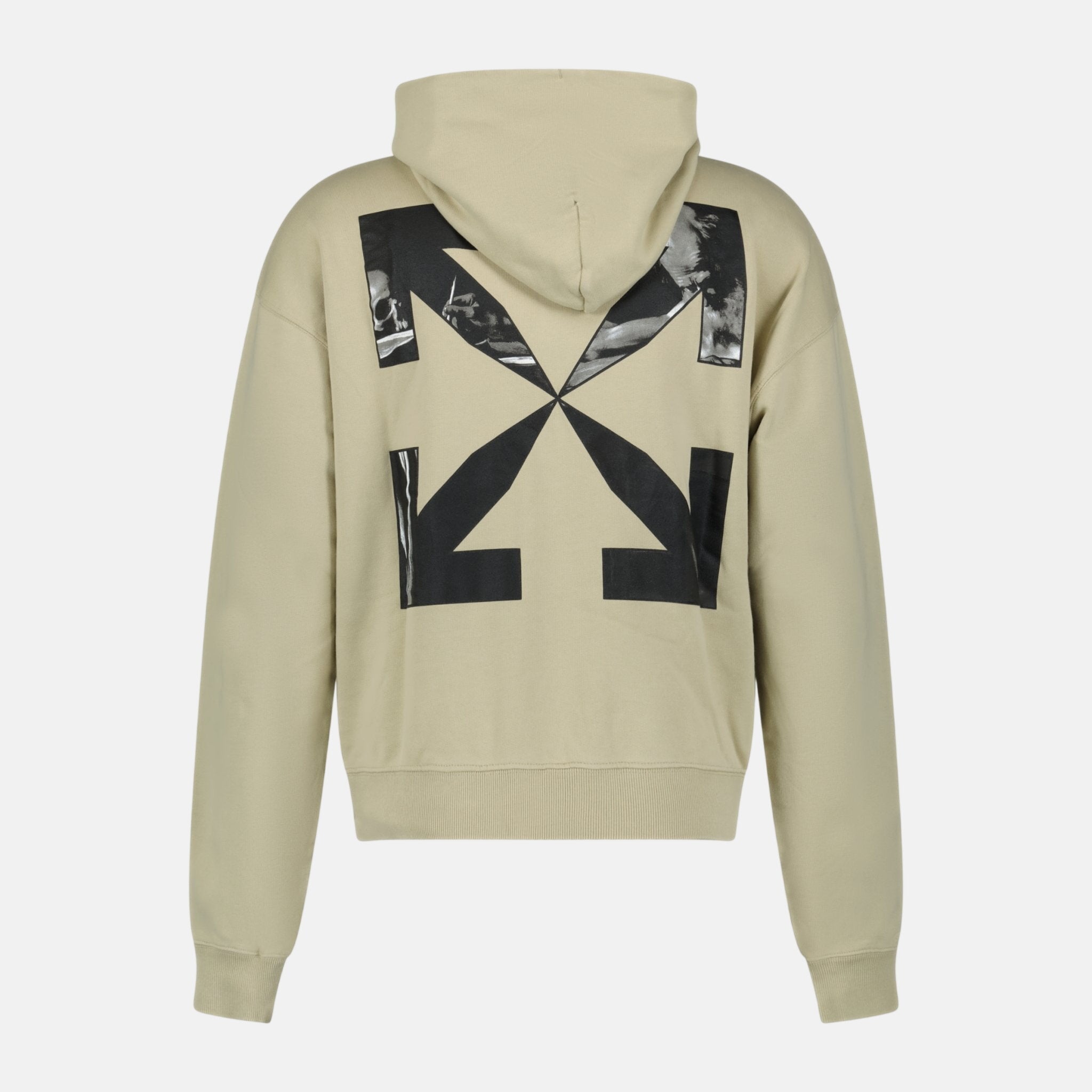 Off - White Hooded Sweatshirt Light Beige | Studio DOS