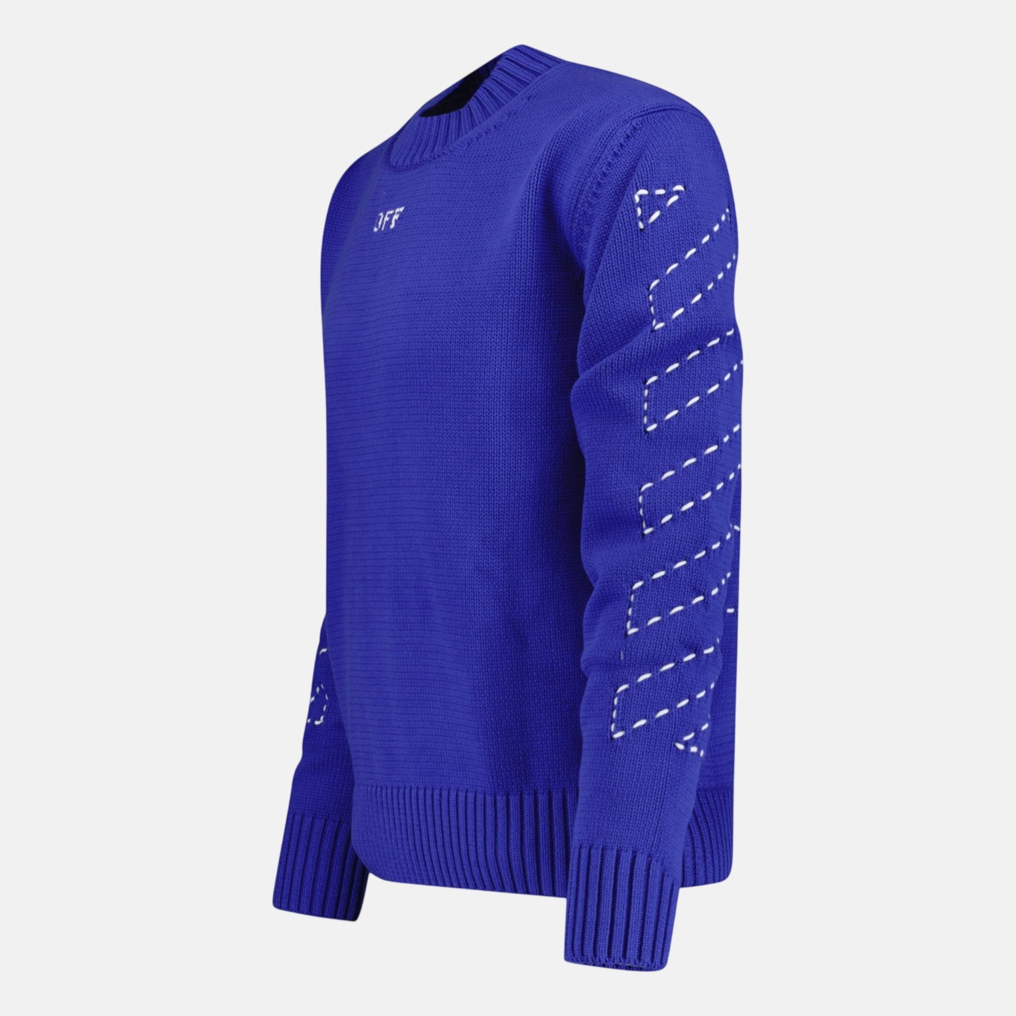 Off - White Knitted Jumper Blue | Studio DOS