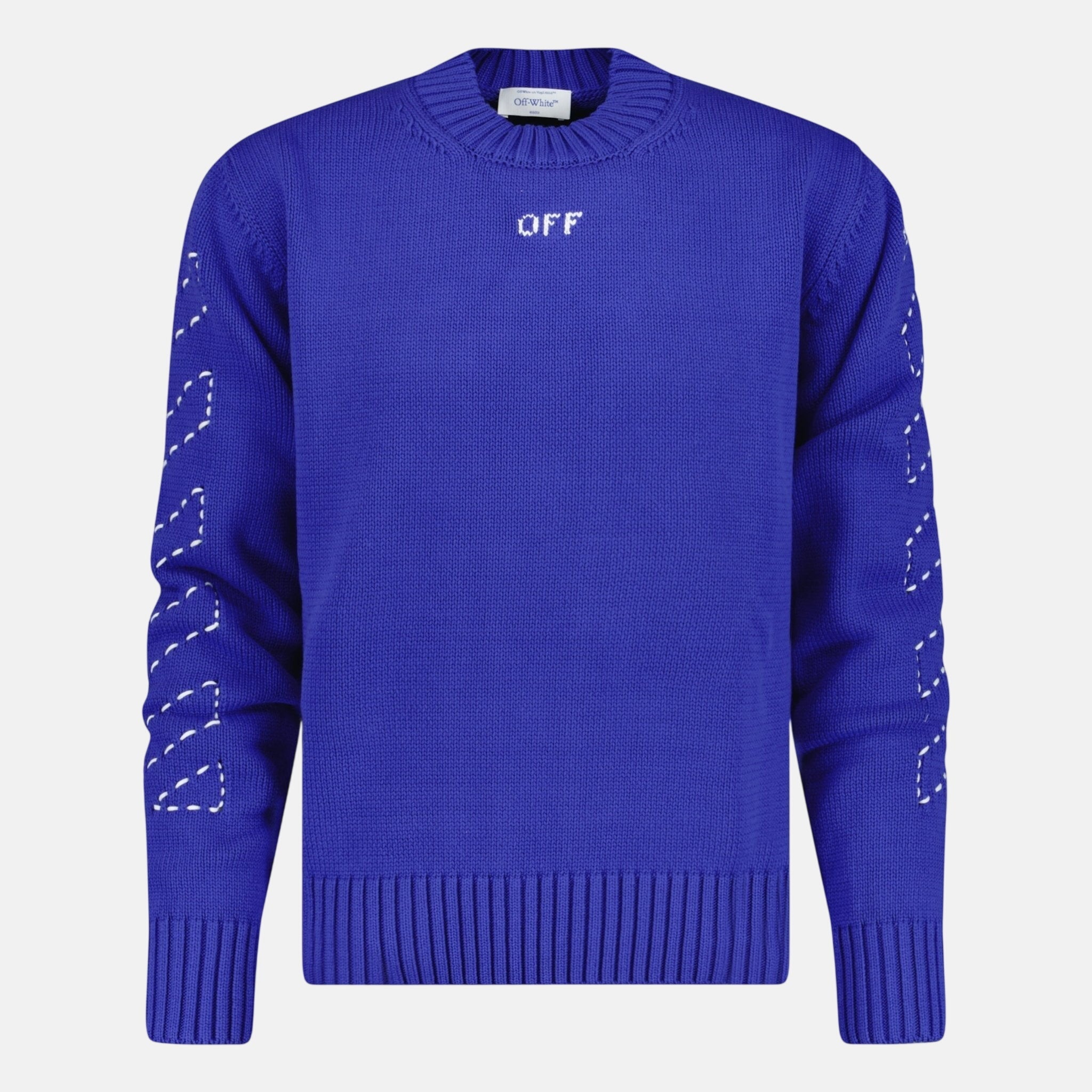 Off - White Knitted Jumper Blue | Studio DOS