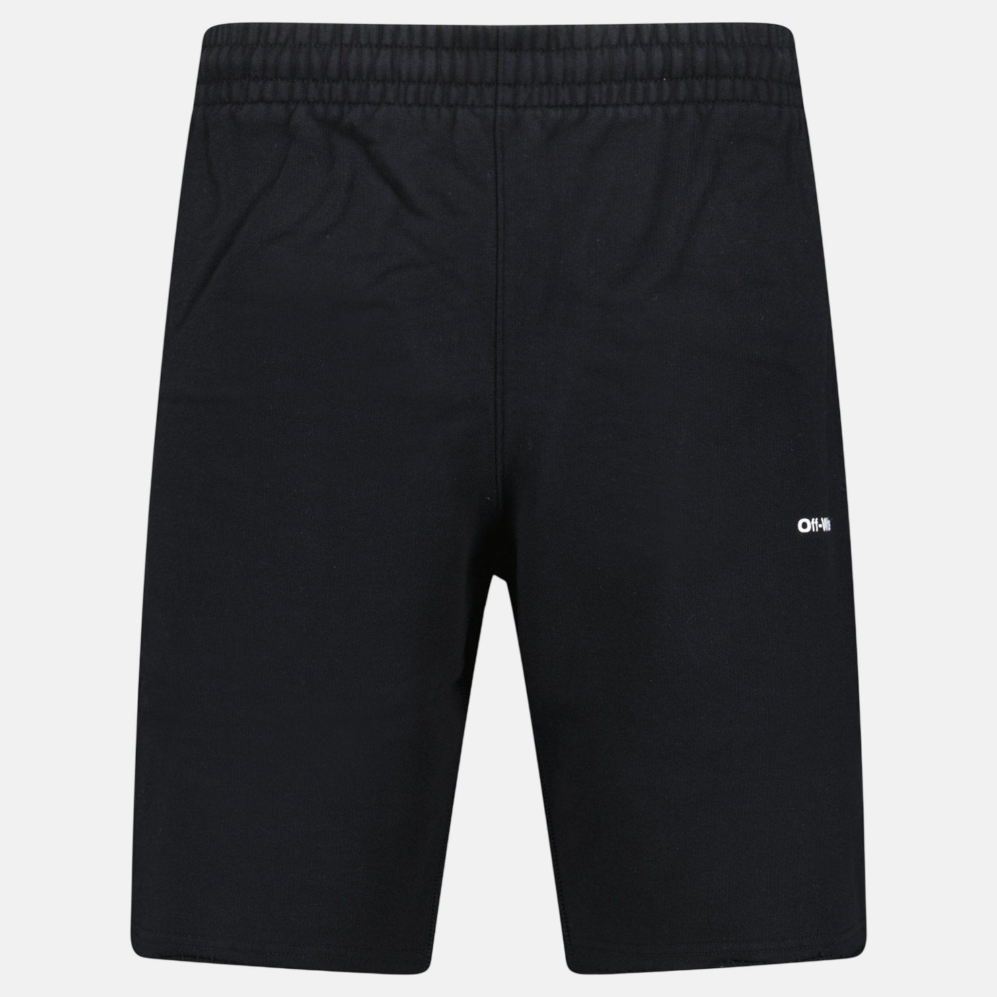 Off - White Wave Cotton Sweat Shorts Black | Studio DOS