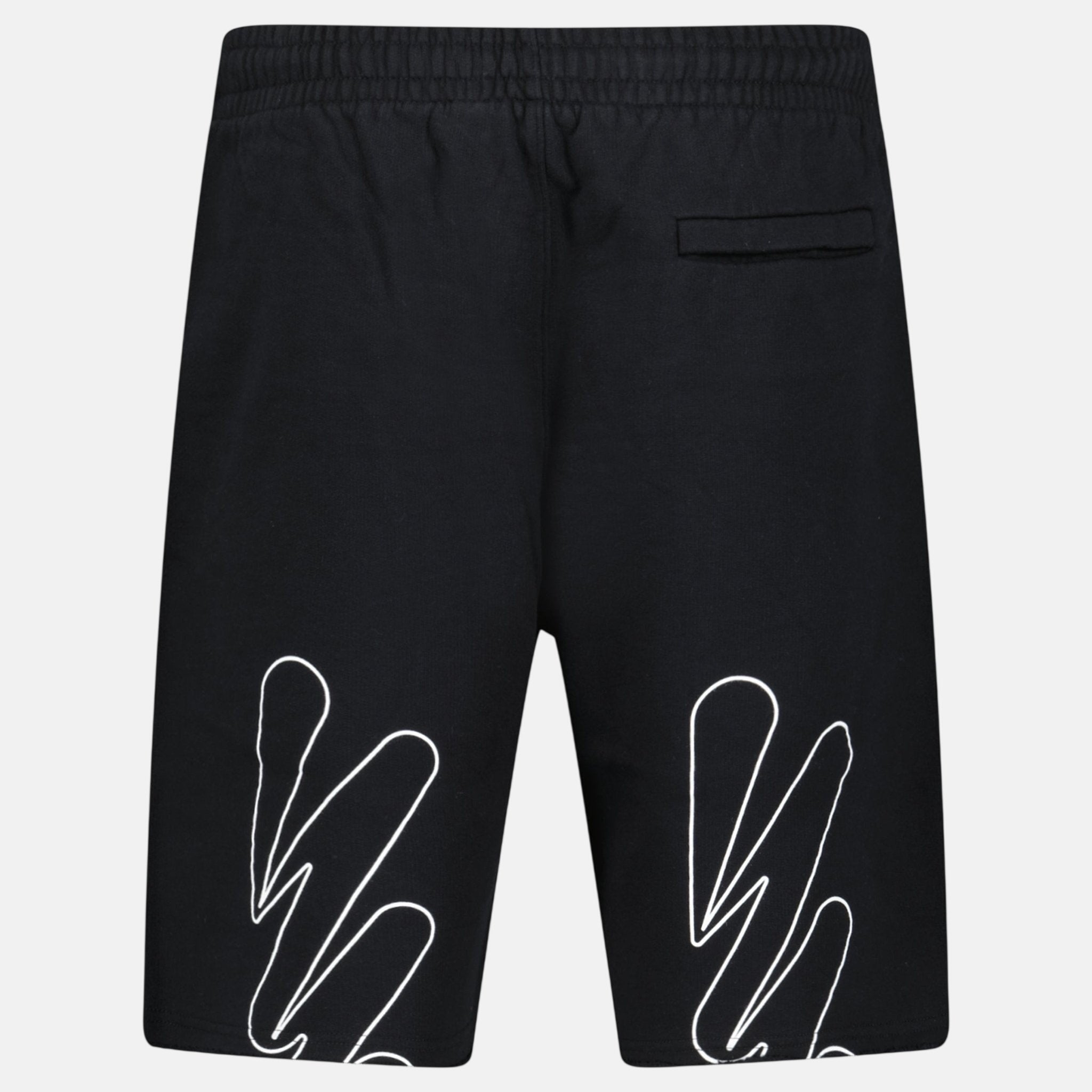 Off - White Wave Cotton Sweat Shorts Black | Studio DOS
