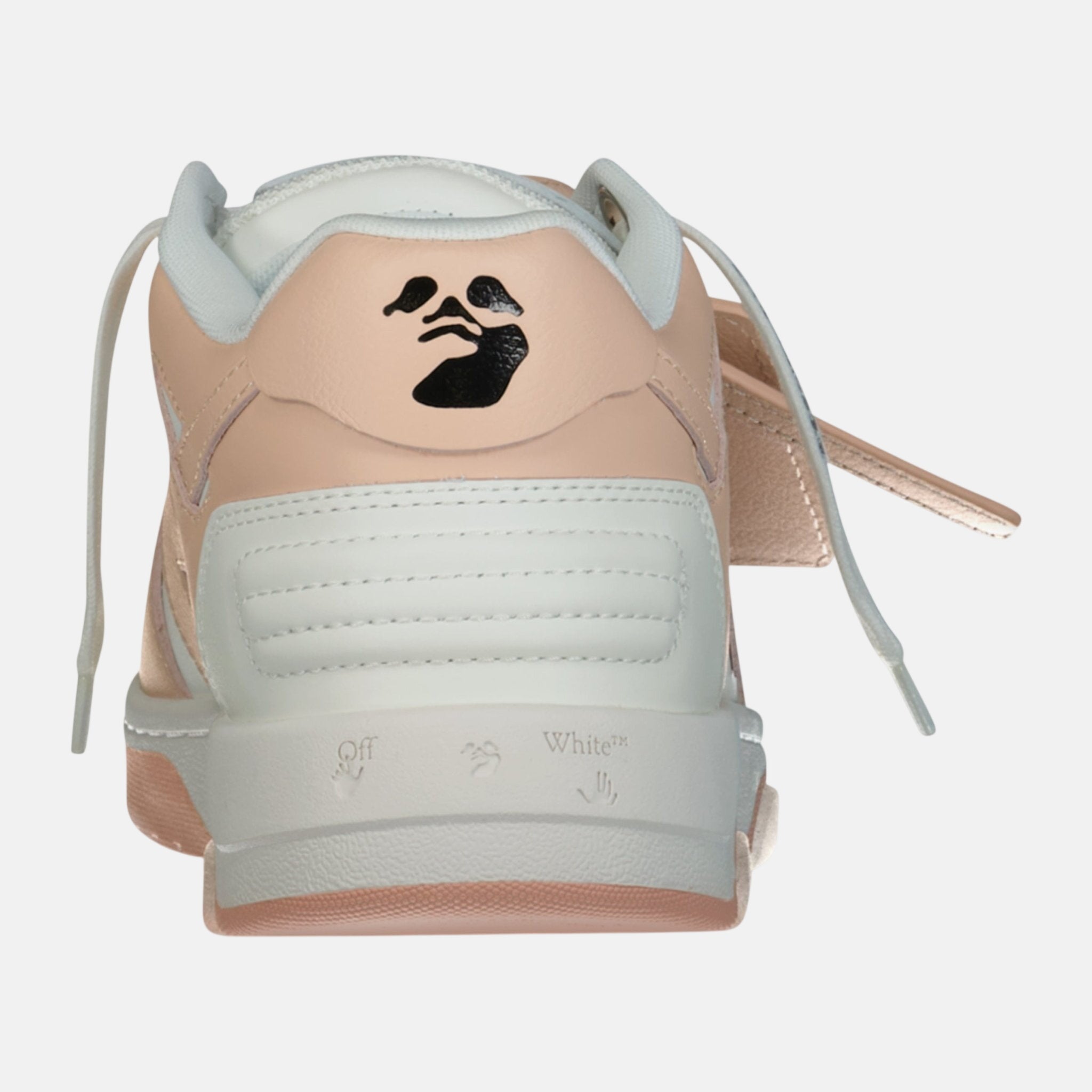 Off - White Womens Out Of Office Calf Leather Trainer White Powder Pink | Studio DOS