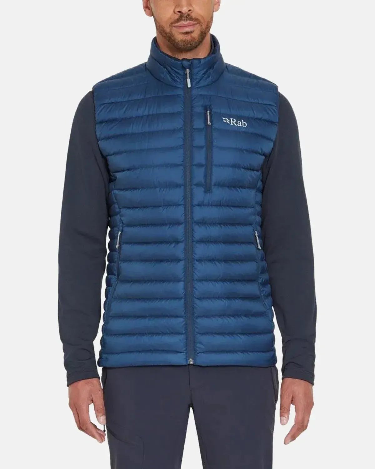 RAB MENS MICROLIGHT DOWN VEST TEMPEST BLUE | Studio DOS