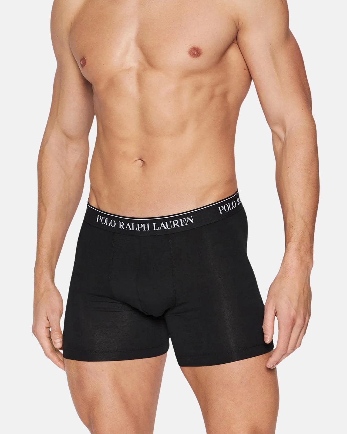 RALPH LAUREN 3 PACK BOXER BRIEF TRUNKS WHITE BLACK GREY | Studio DOS