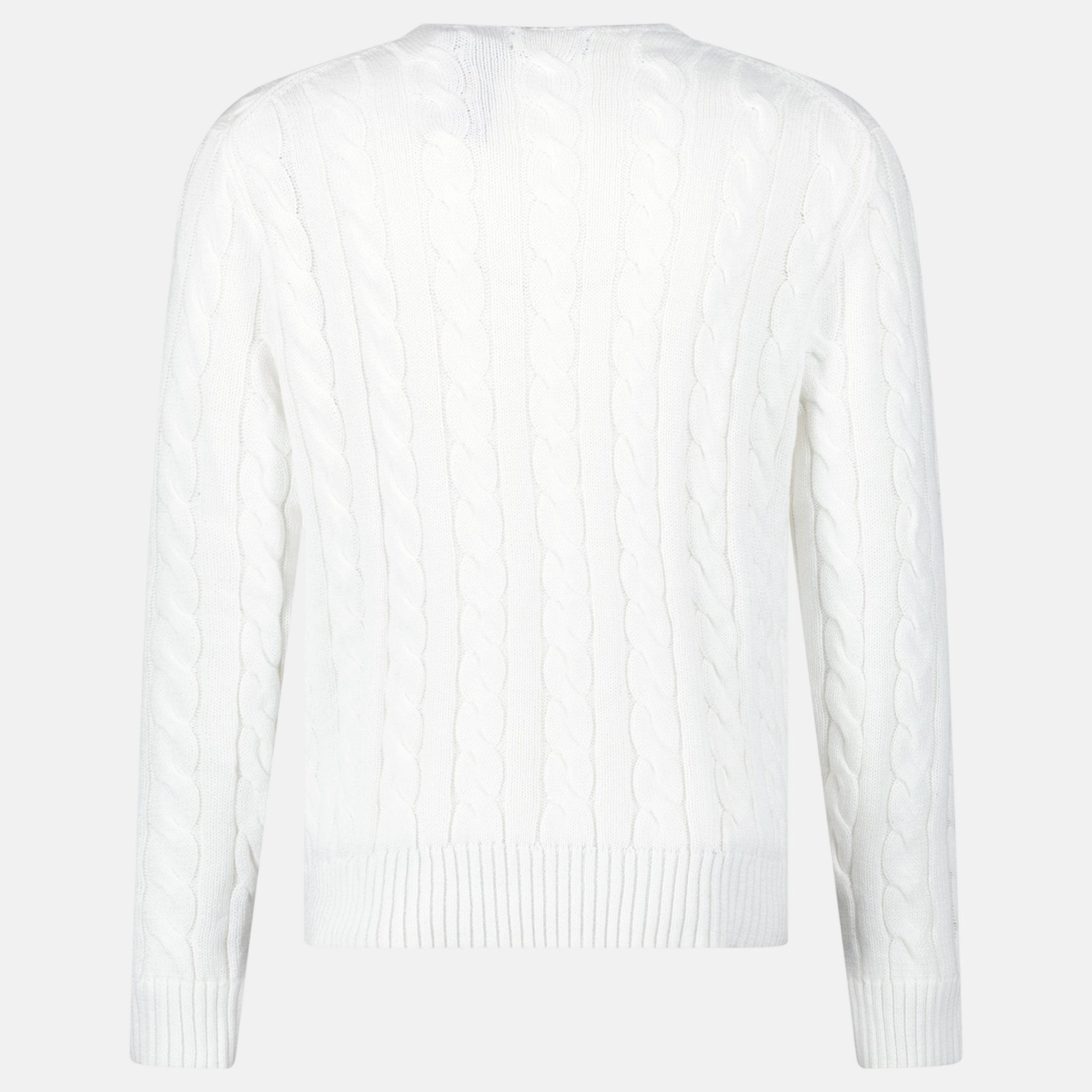 Ralph Lauren Cable Knit Sweater White | Studio DOS