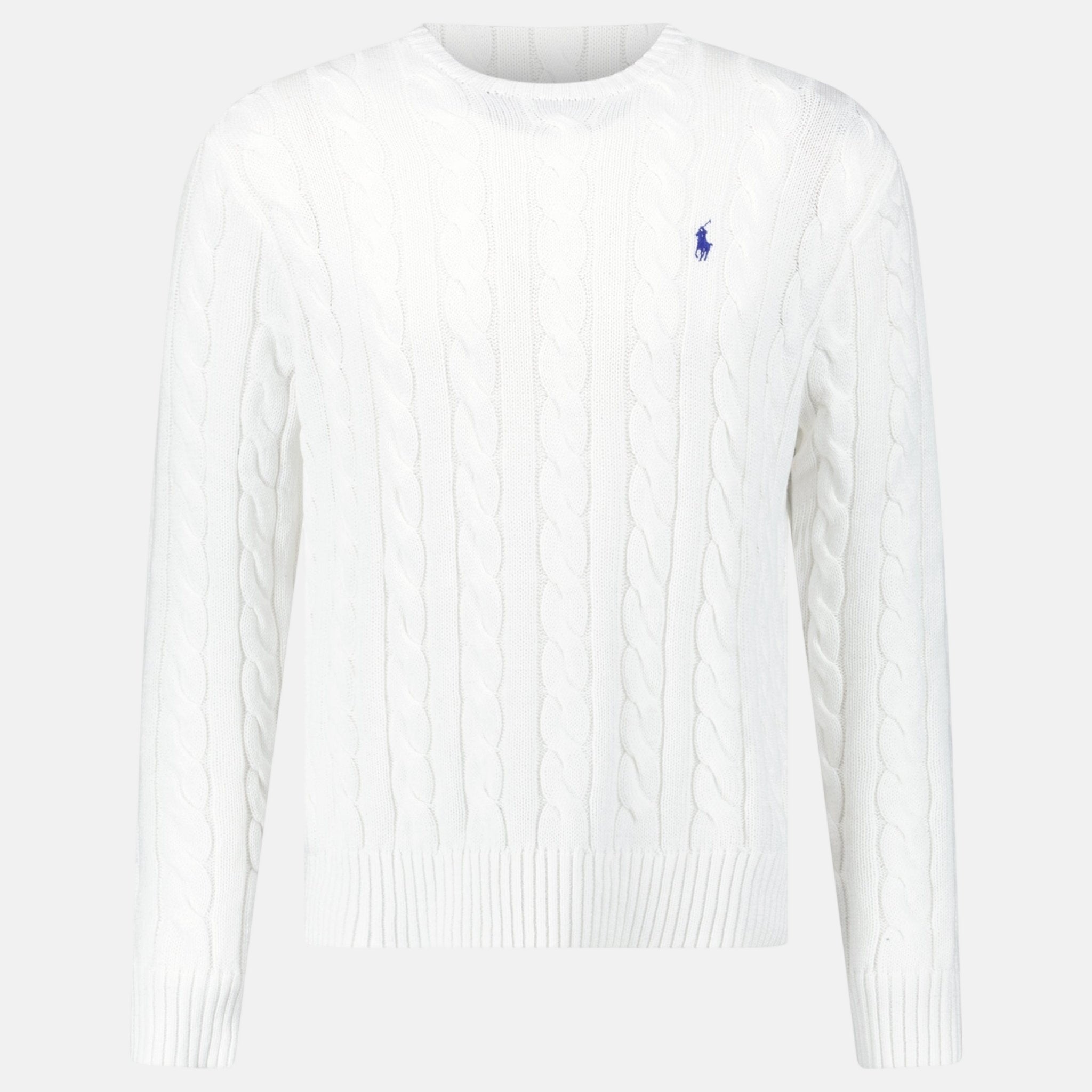 Ralph Lauren Cable Knit Sweater White | Studio DOS