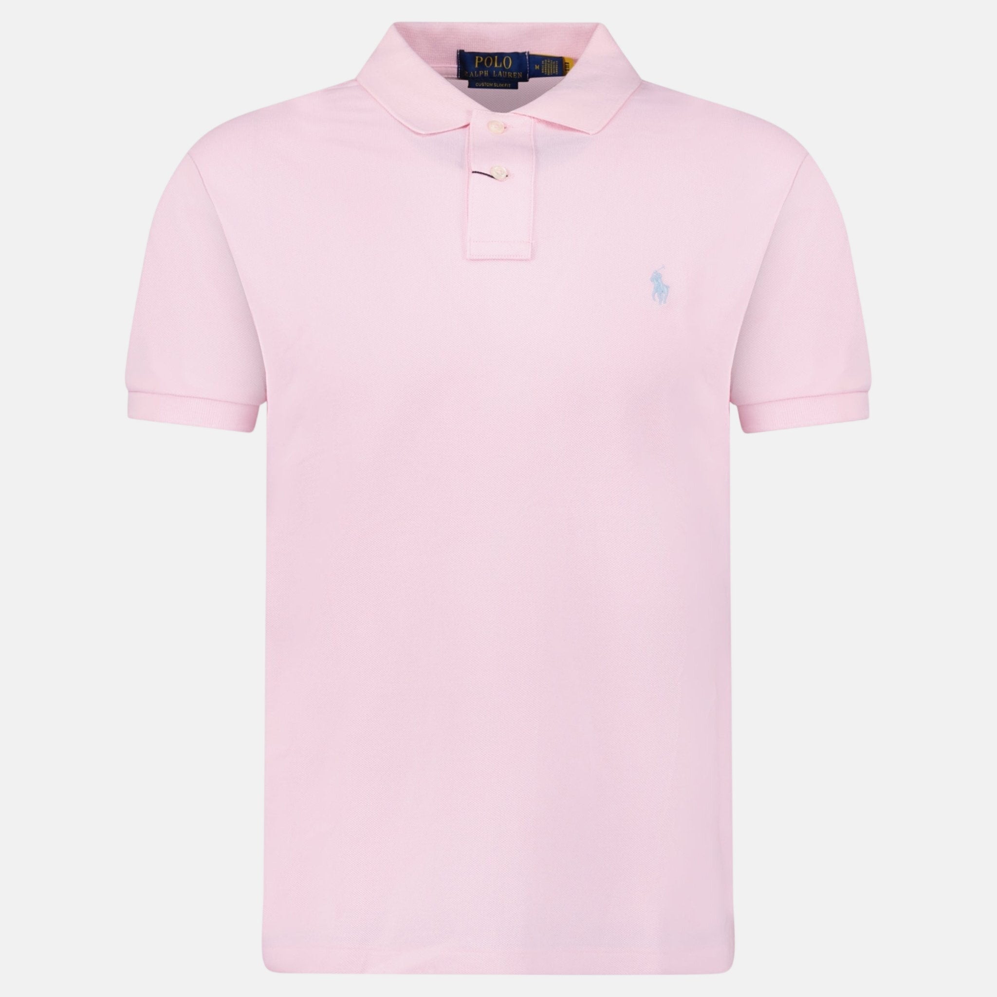 Ralph Lauren Cotton Custom Slim Fit Polo Shirt Pink | Studio DOS