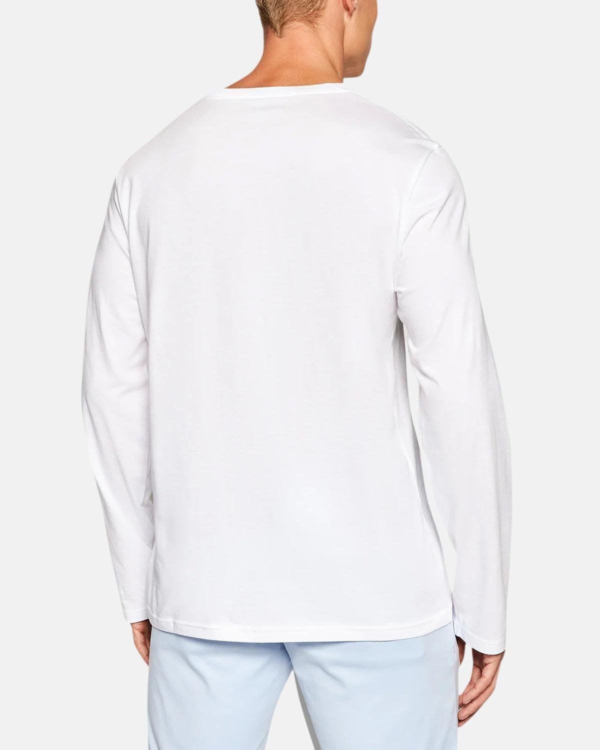 RALPH LAUREN COTTON JERSEY LONG SLEEVE T - SHIRT WHITE | Studio DOS
