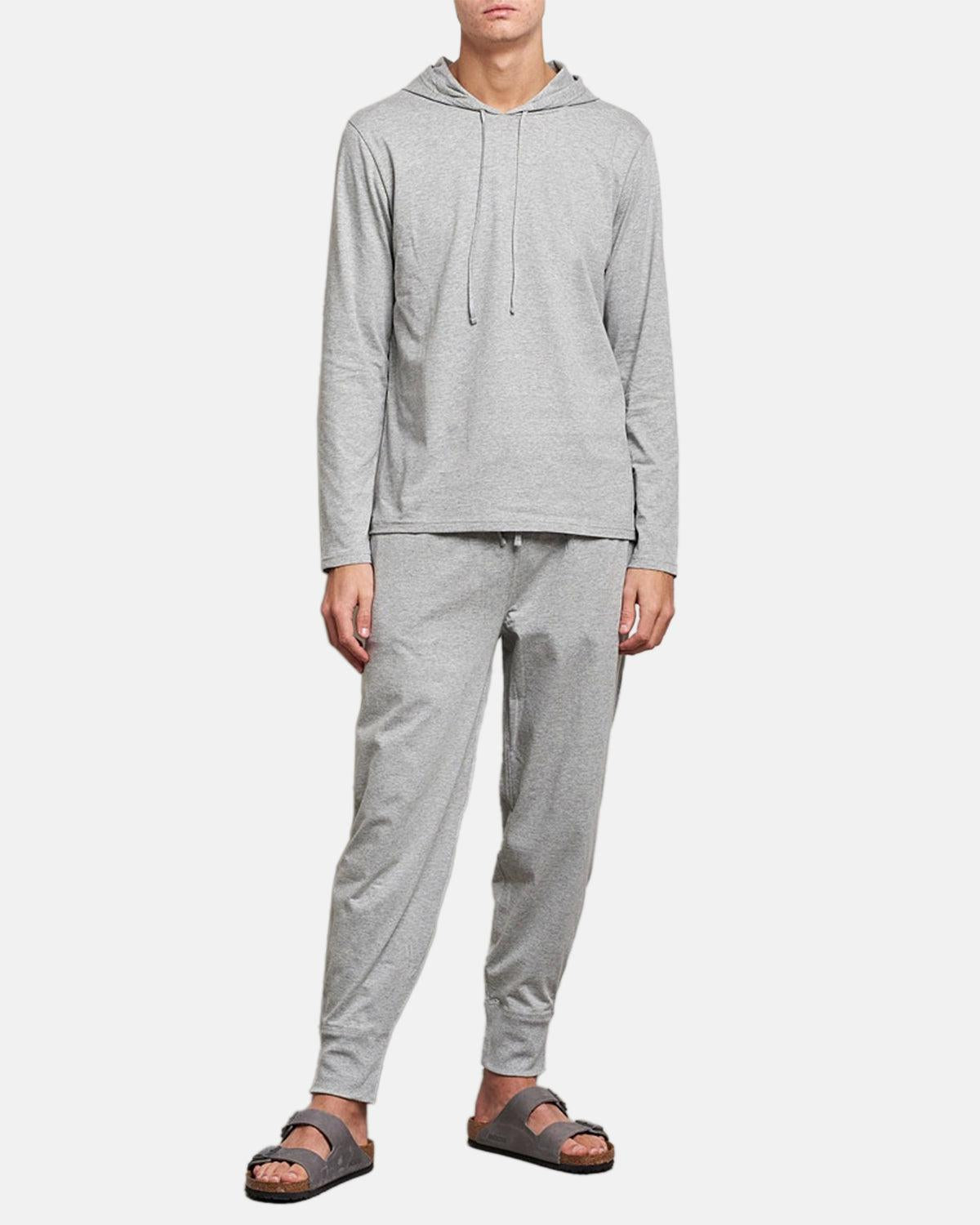 RALPH LAUREN COTTON JERSEY SLEEP HOODIE ANDOVER HEATHER | Studio DOS