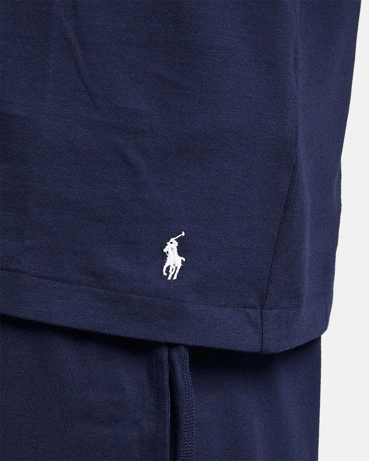 RALPH LAUREN COTTON JERSEY SLEEP HOODIE NAVY | Studio DOS
