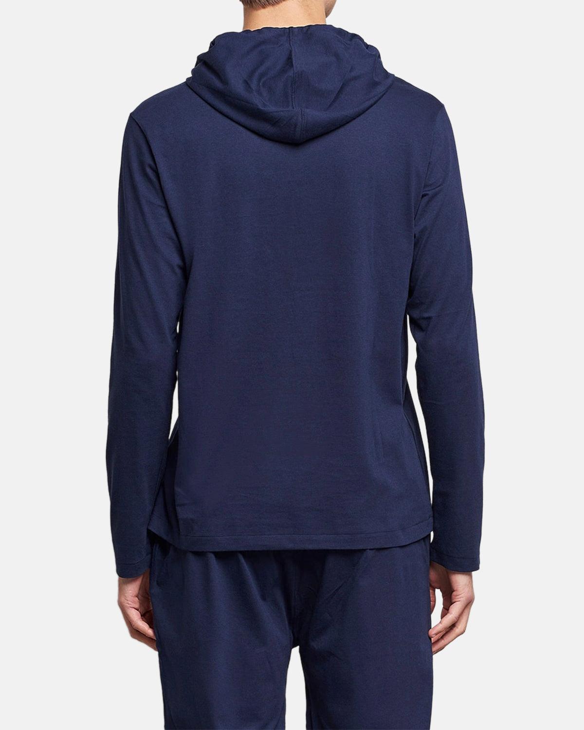 RALPH LAUREN COTTON JERSEY SLEEP HOODIE NAVY | Studio DOS