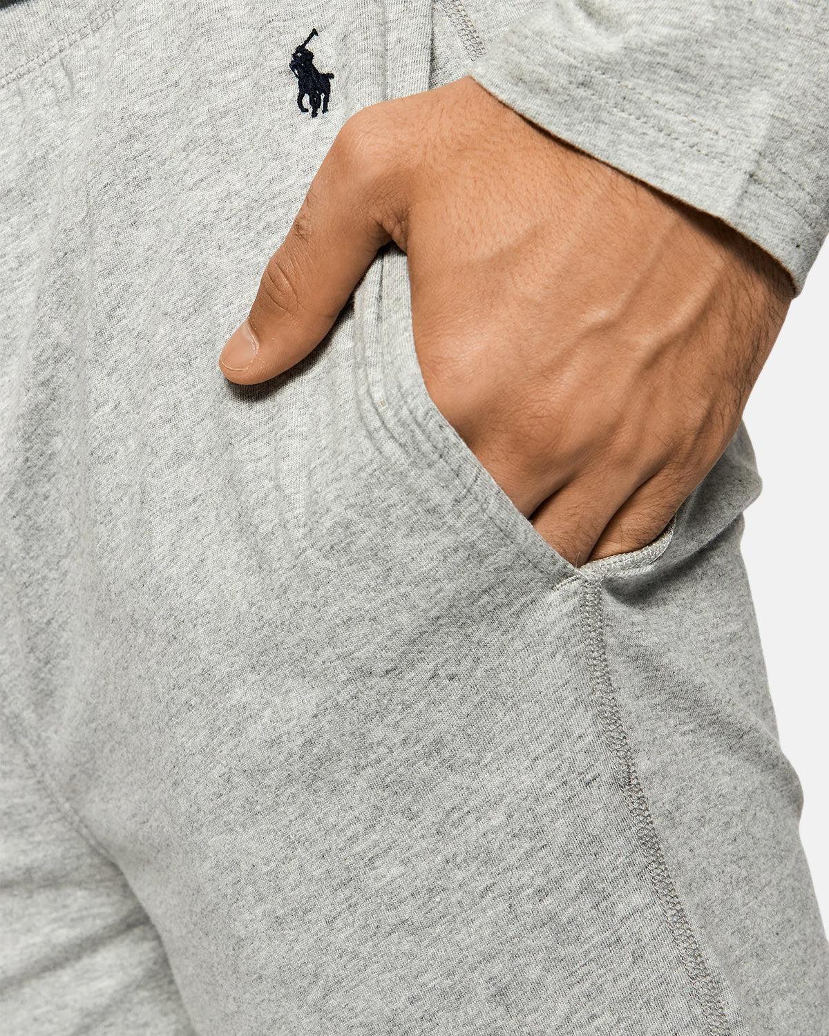 RALPH LAUREN COTTON JERSEY SLEEP JOGGERS HEATHER GREY | Studio DOS