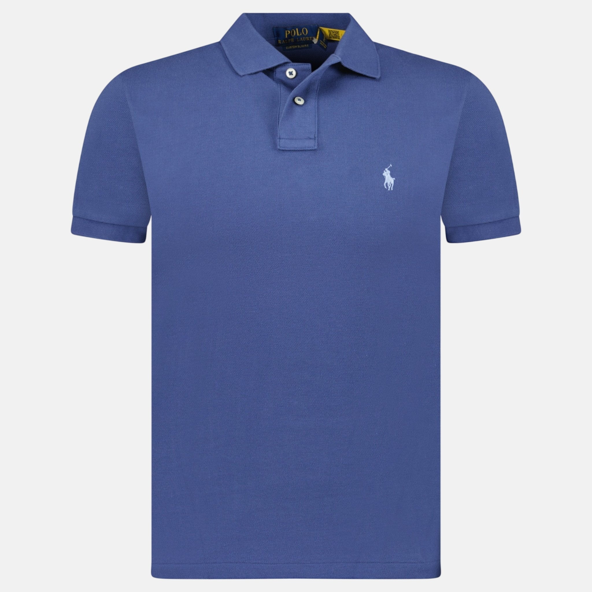 Ralph Lauren Cotton Mesh Custom Fit Polo Shirt Light Navy | Studio DOS