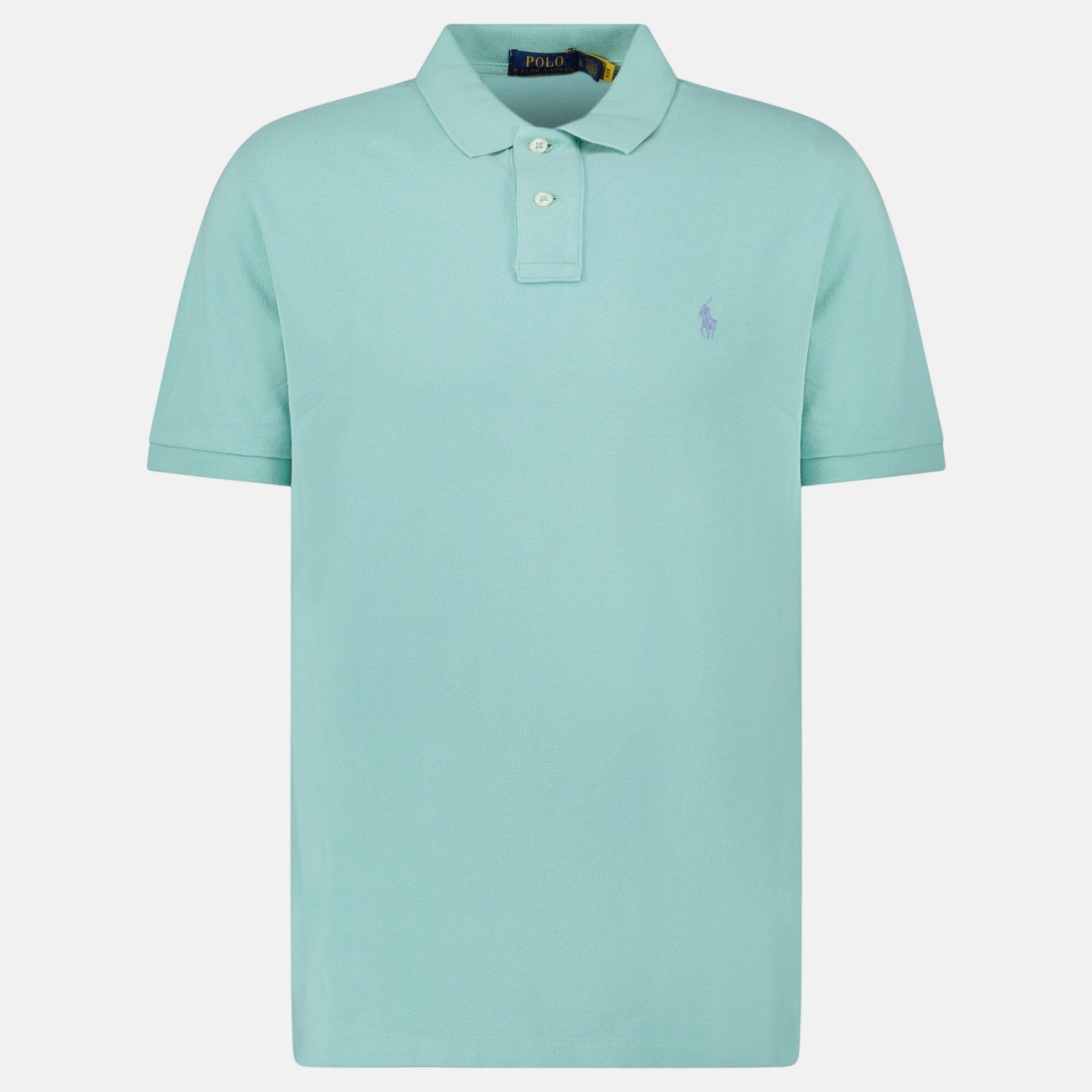 Ralph Lauren Cotton Mesh Custom Slim Fit Polo Shirt Celadon | Studio DOS
