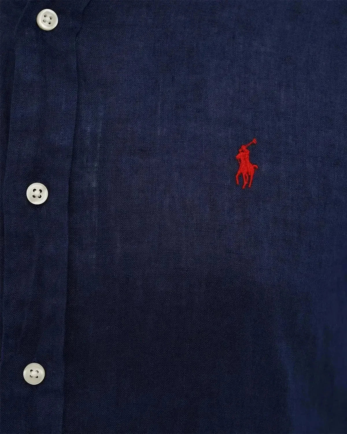 RALPH LAUREN CUSTOM FIT LINEN SHIRT NEWPORT NAVY | Studio DOS