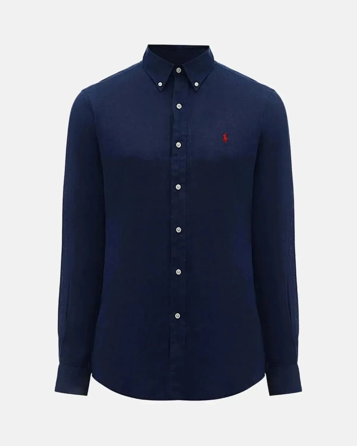 RALPH LAUREN CUSTOM FIT LINEN SHIRT NEWPORT NAVY | Studio DOS