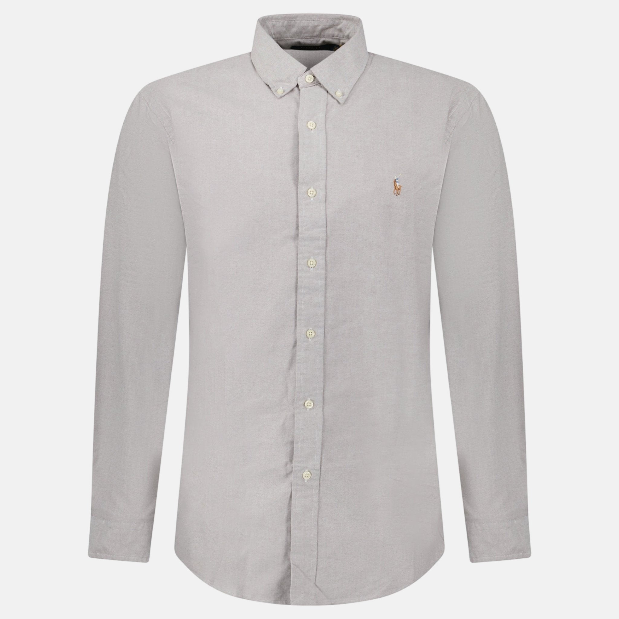 Ralph Lauren Custom Fit Oxford Shirt Grey | Studio DOS
