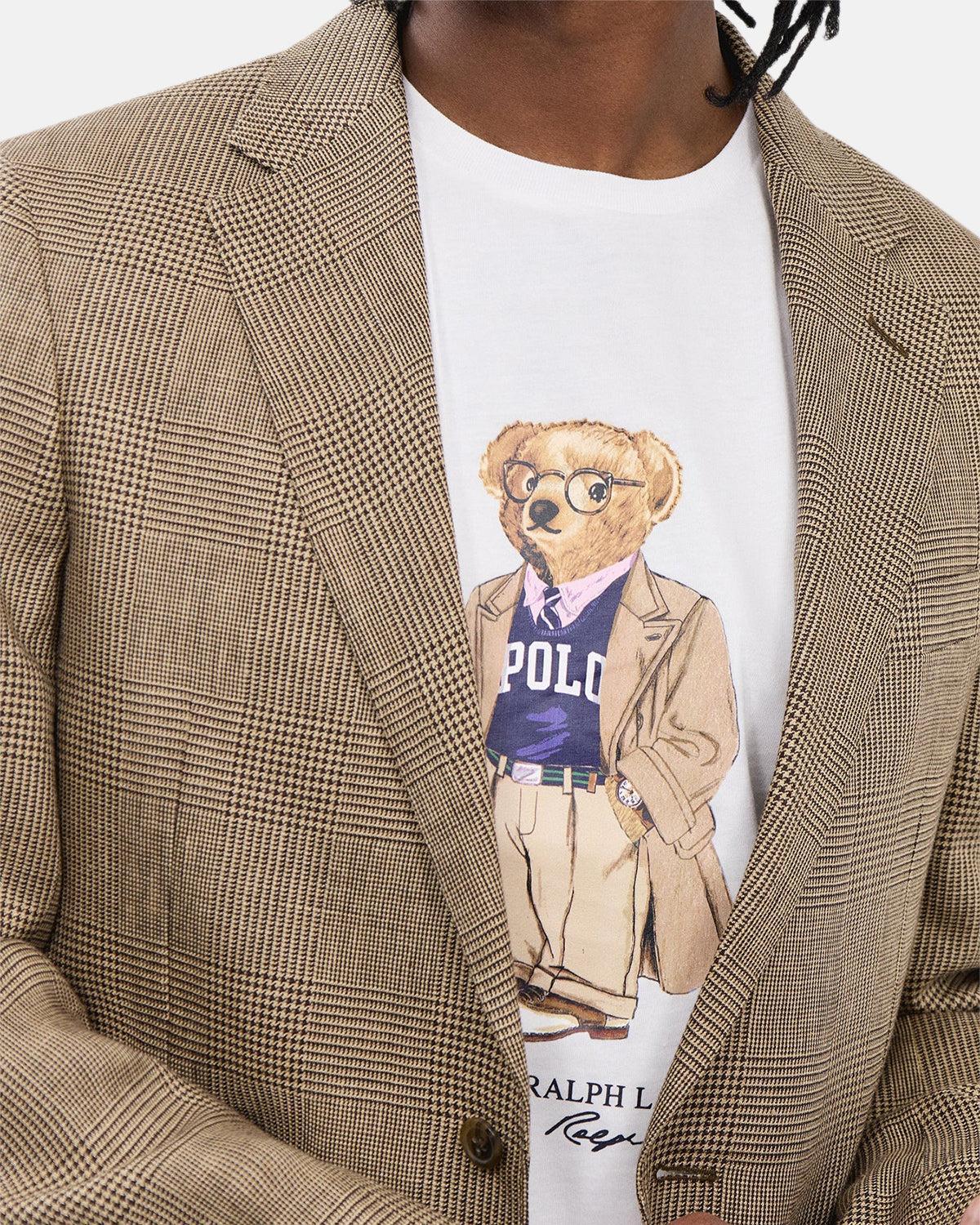 RALPH LAUREN CUSTOM SLIM FIT BEAR JERSEY T - SHIRT WHITE | Studio DOS