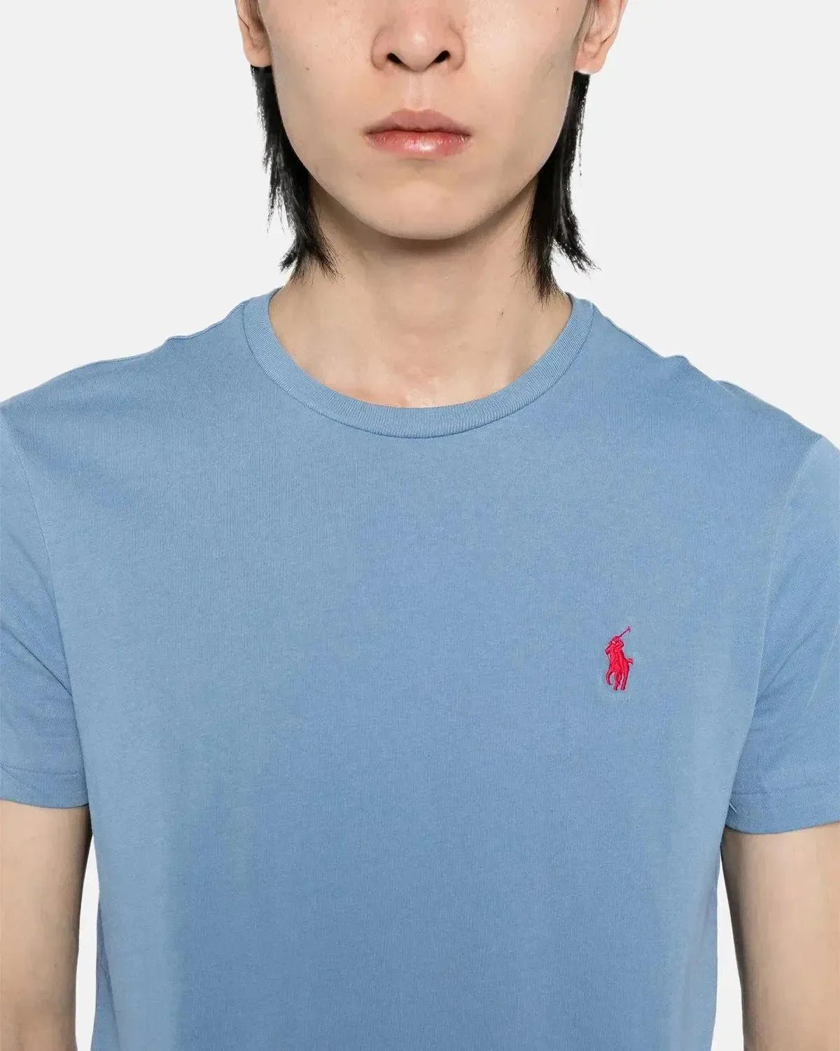 RALPH LAUREN CUSTOM SLIM FIT JERSEY T - SHIRT CAMPUS BLUE | Studio DOS