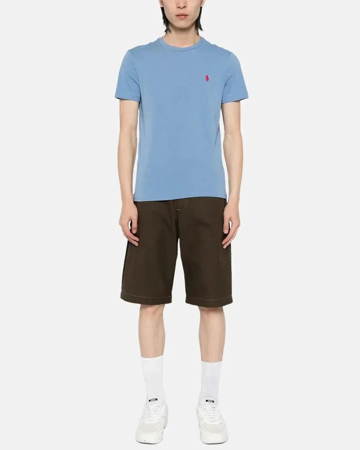 RALPH LAUREN CUSTOM SLIM FIT JERSEY T - SHIRT CAMPUS BLUE | Studio DOS