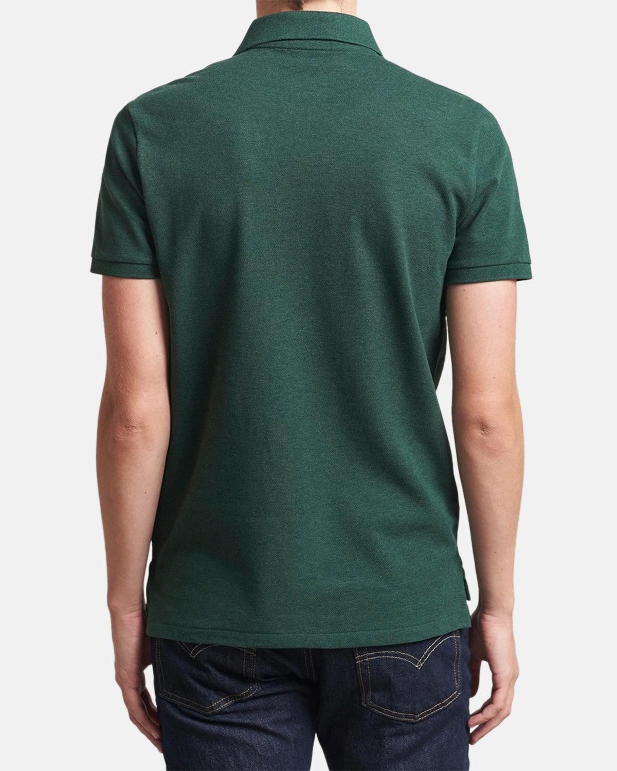 RALPH LAUREN CUSTOM SLIM FIT MESH POLO SHIRT SCOTCH PINE HEATHER | Studio DOS