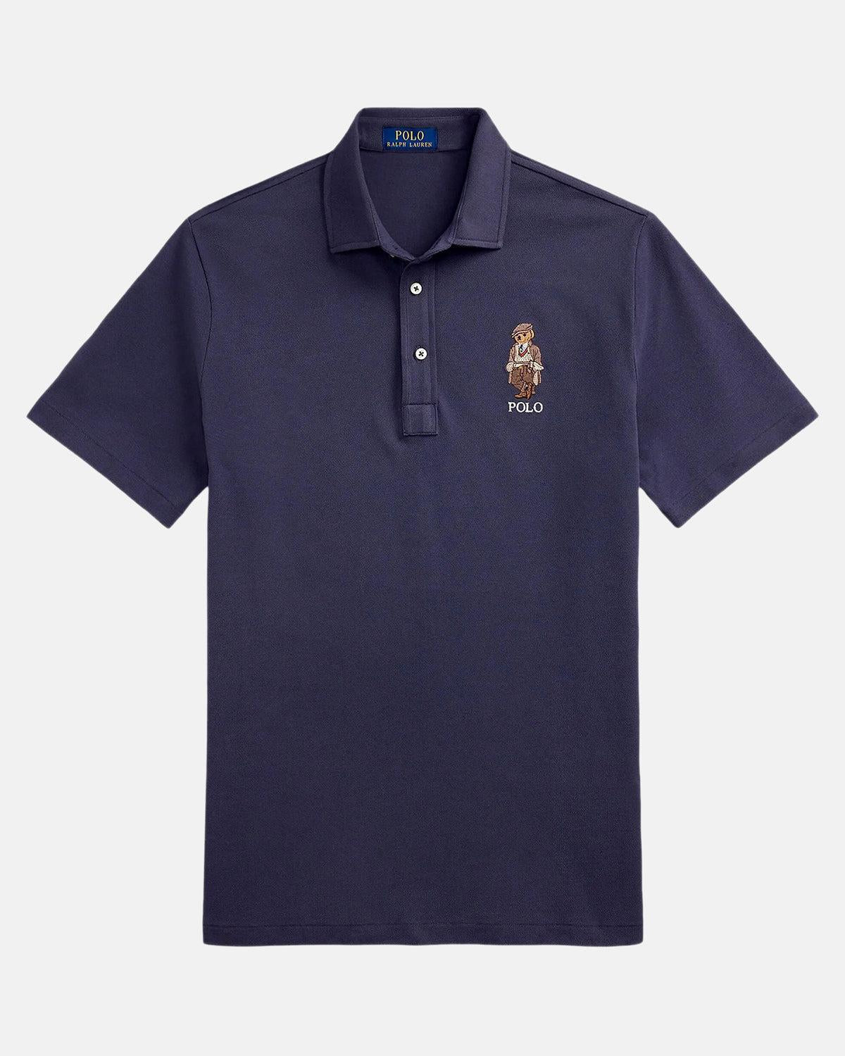 RALPH LAUREN CUSTOM SLIM FIT POLO BEAR POLO SHIRT FADED BLUE HRTG BEAR | Studio DOS
