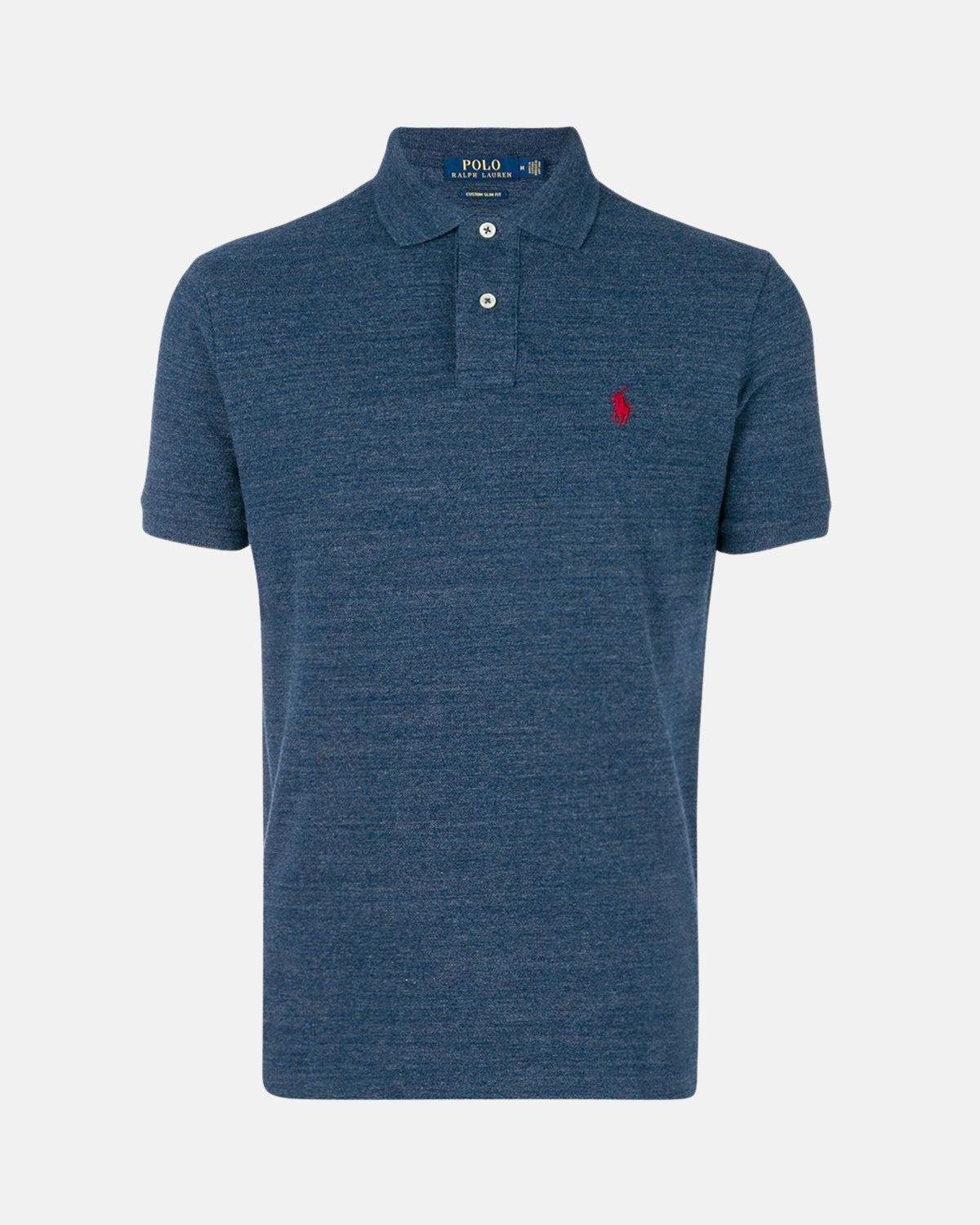 RALPH LAUREN CUSTOM SLIM FIT POLO SHIRT ROYAL HEATHER | Studio DOS