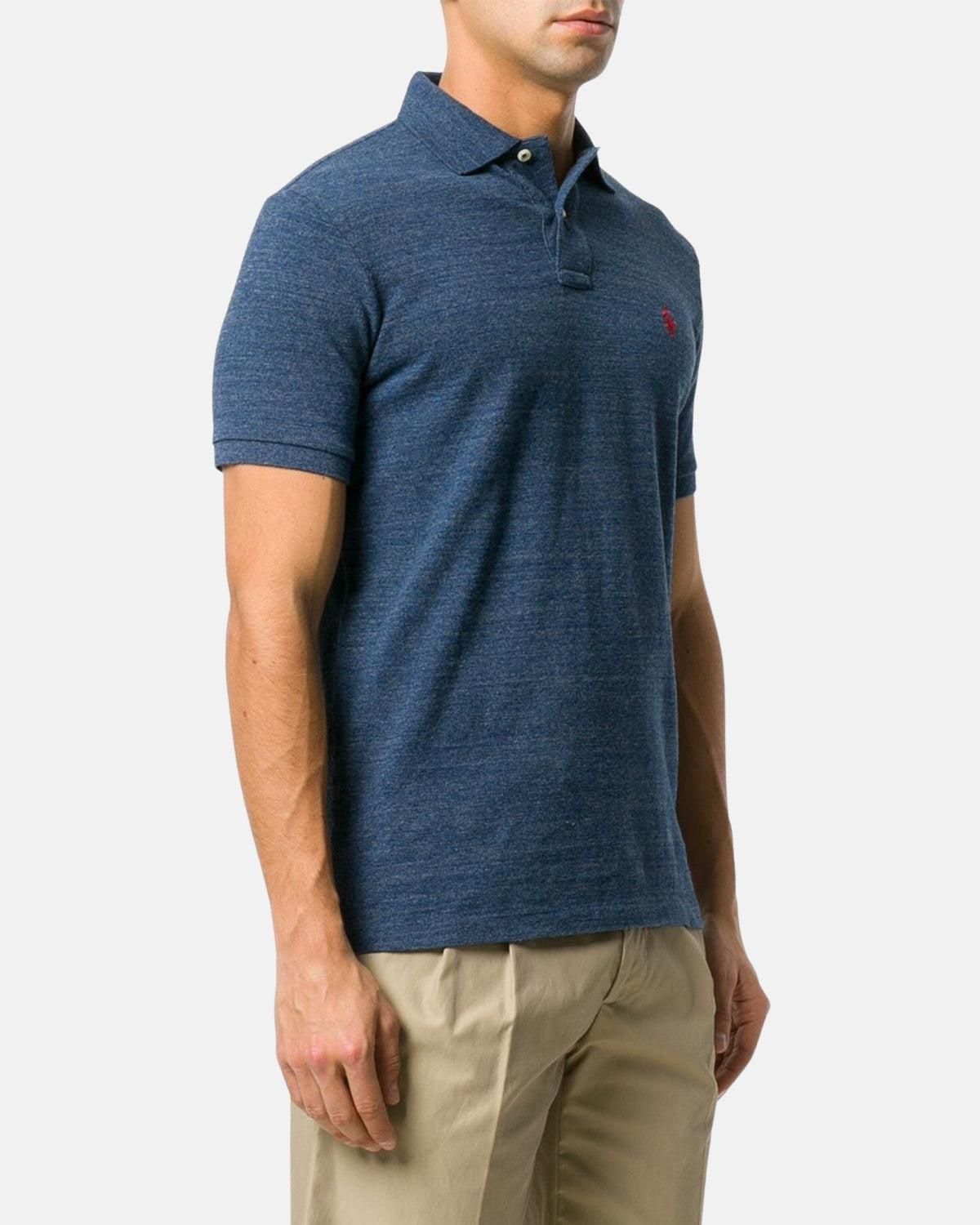 RALPH LAUREN CUSTOM SLIM FIT POLO SHIRT ROYAL HEATHER | Studio DOS