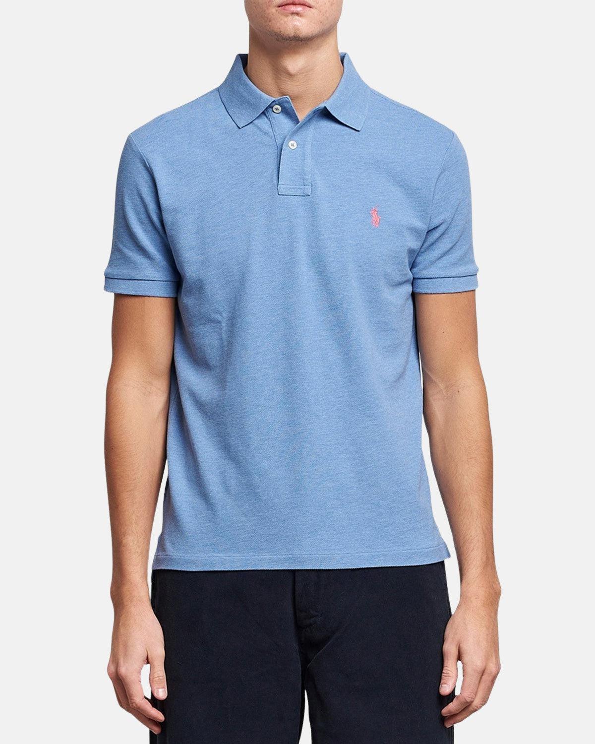 RALPH LAUREN CUSTOM SLIM FIT POLO SHIRT SOFT ROYAL HEATHER | Studio DOS