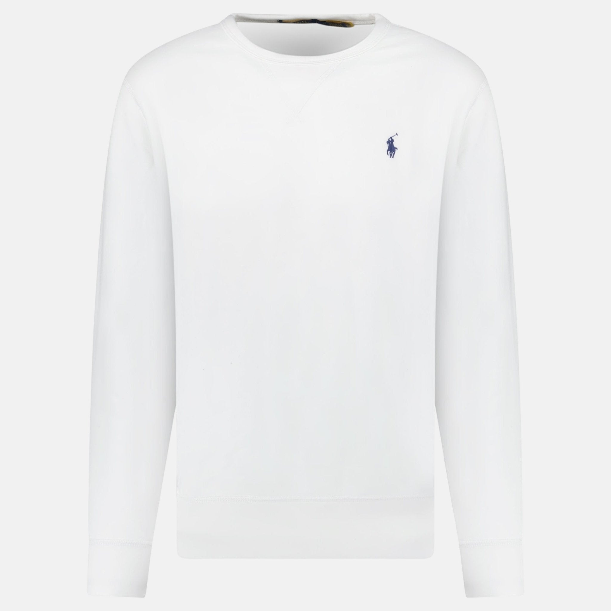 Ralph Lauren Fleece Crew Sweatshirt White | Studio DOS