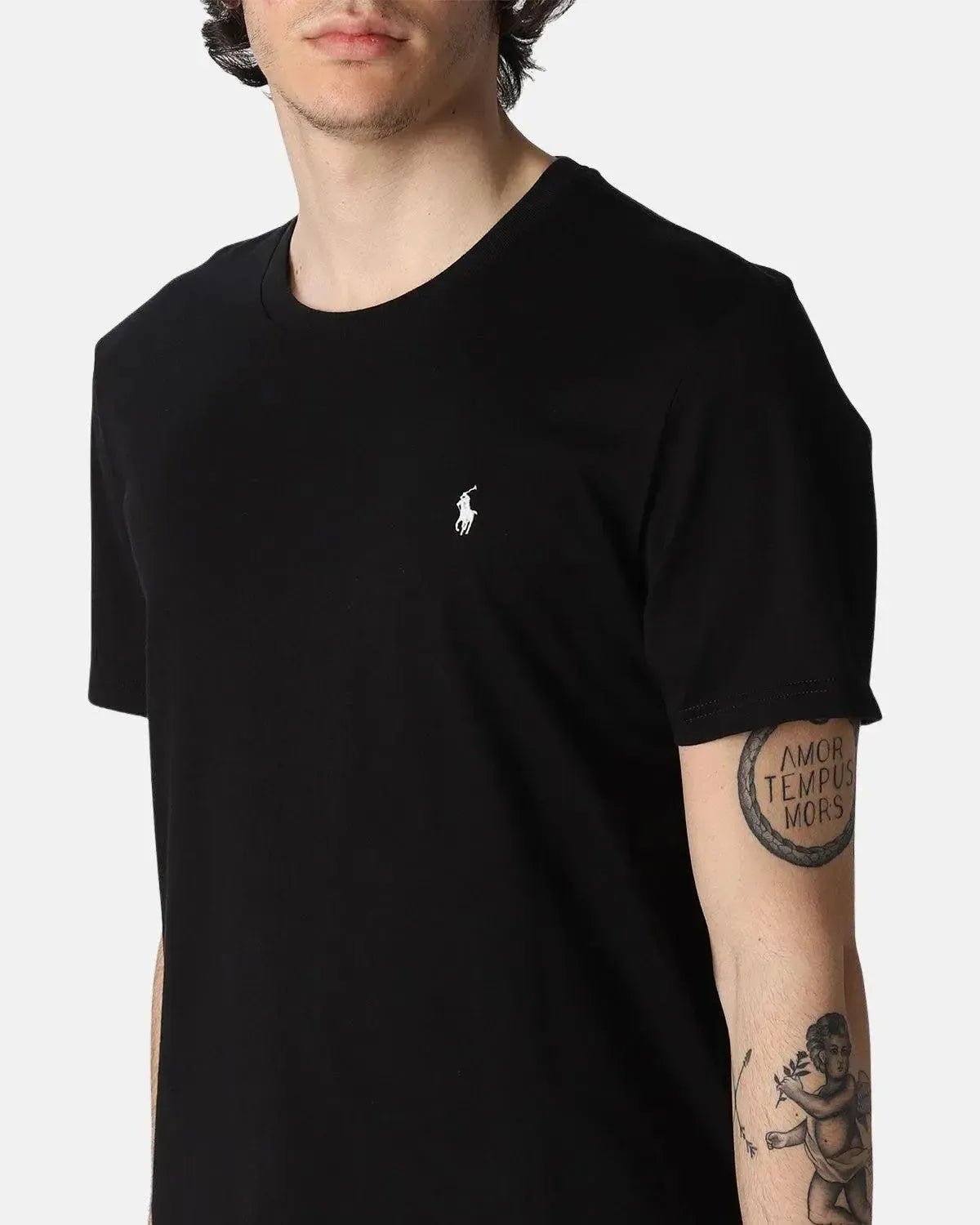 RALPH LAUREN MENS COTTON JERSEY T - SHIRT BLACK | Studio DOS