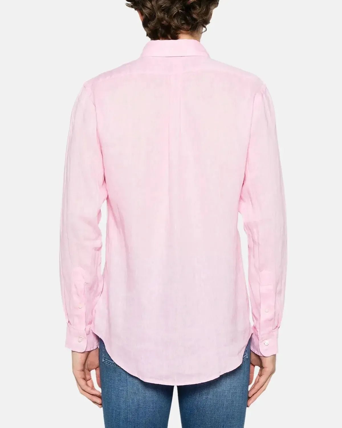 RALPH LAUREN MENS CUSTOM FIT LINEN SHIRT CARMEL PINK | Studio DOS