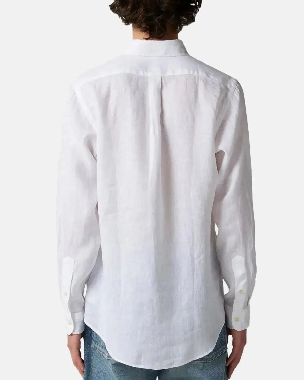 RALPH LAUREN MENS CUSTOM FIT LINEN SHIRT CERAMIC WHITE | Studio DOS