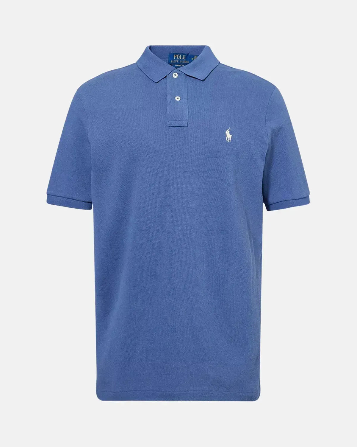 RALPH LAUREN MENS CUSTOM SLIM FIT MESH POLO SHIRT EARTH BLUE | Studio DOS