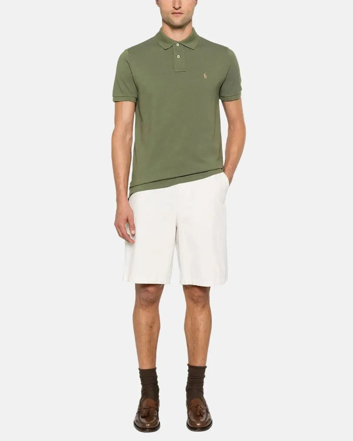 RALPH LAUREN MENS CUSTOM SLIM FIT MESH POLO SHIRT GARDEN TRAIL | Studio DOS