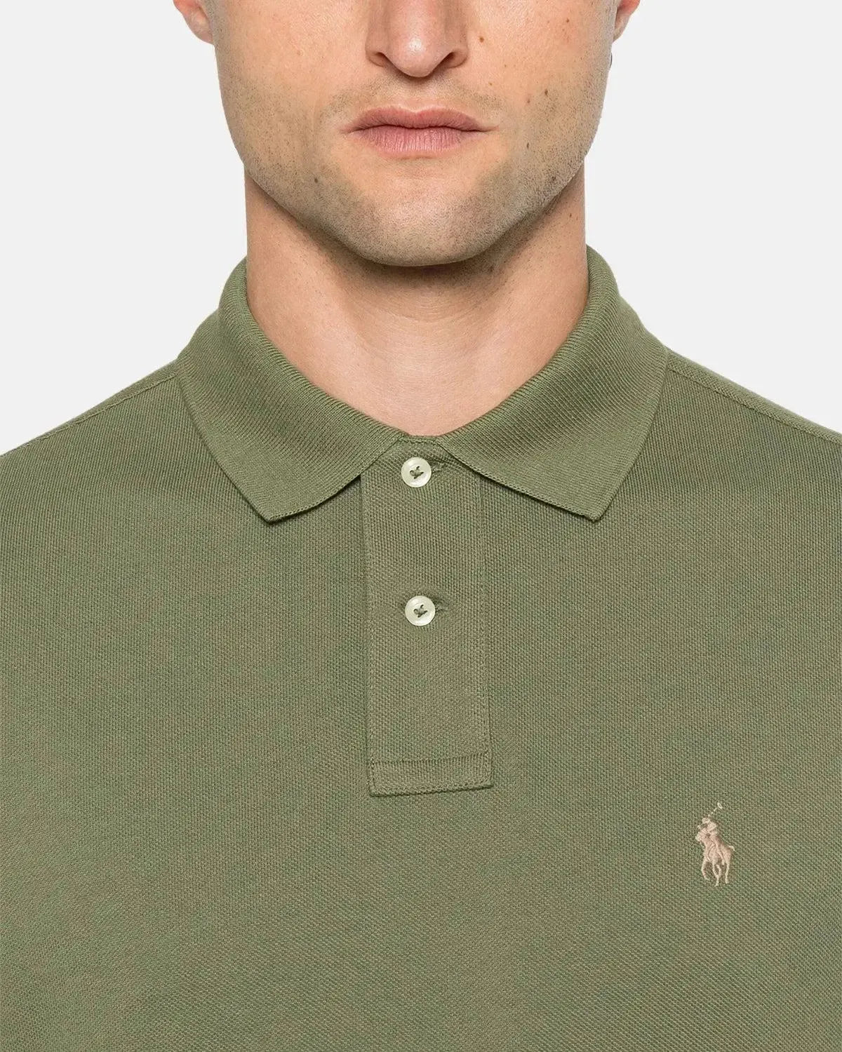 RALPH LAUREN MENS CUSTOM SLIM FIT MESH POLO SHIRT GARDEN TRAIL | Studio DOS