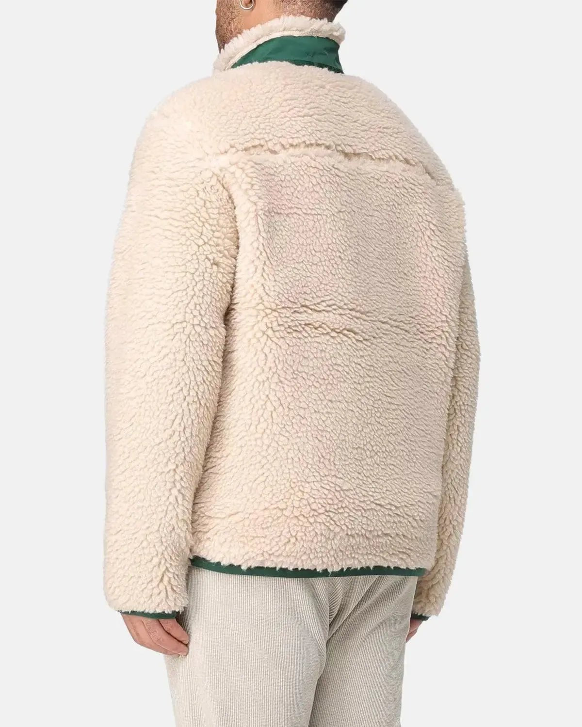 RALPH LAUREN MENS WOOL BORG LOGO SHERPA ZIP THROUGH FLEECE RANCH CREAM | Studio DOS