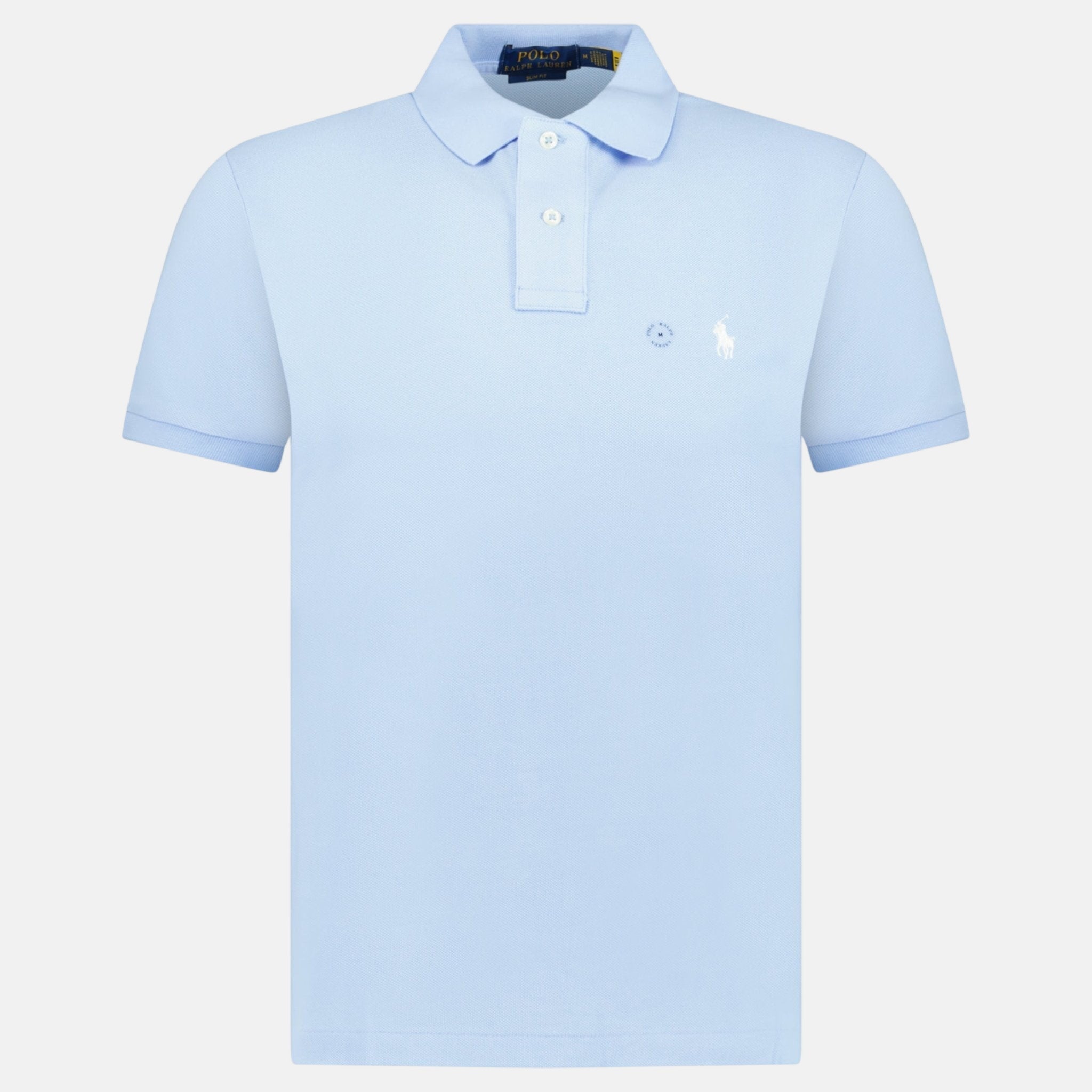 Ralph Lauren Mesh Slim Fit Polo Shirt Office Blue | Studio DOS