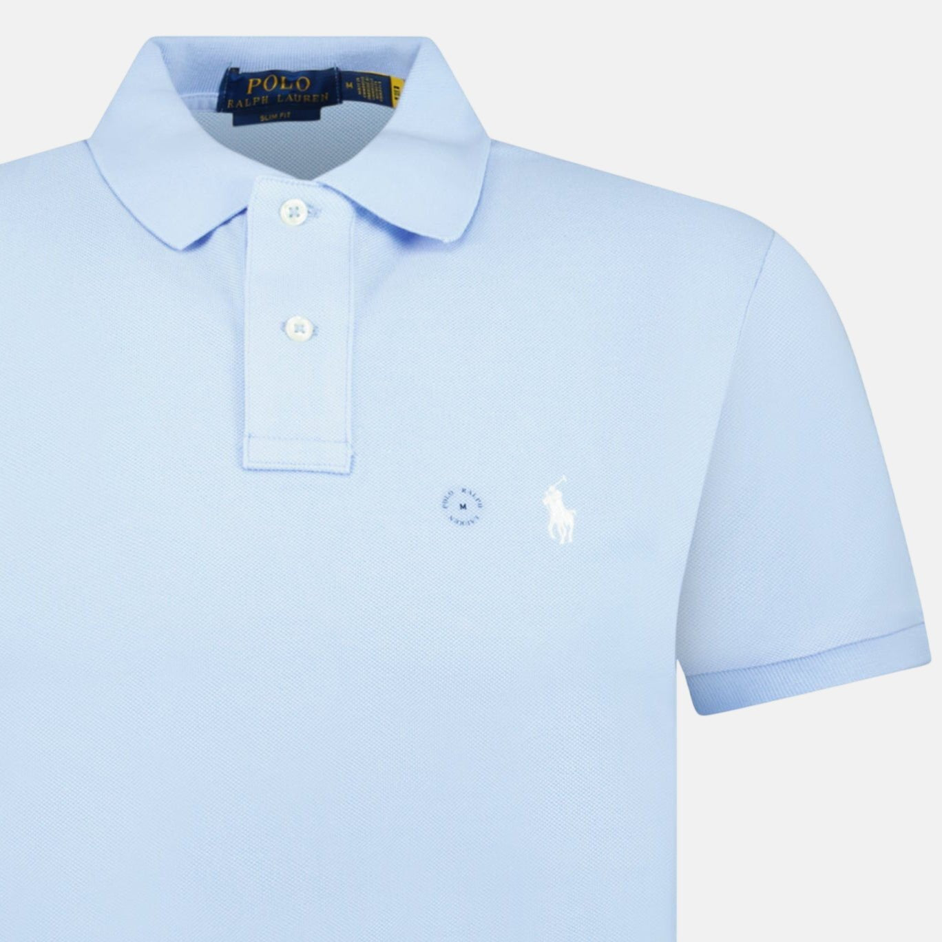 Ralph Lauren Mesh Slim Fit Polo Shirt Office Blue | Studio DOS