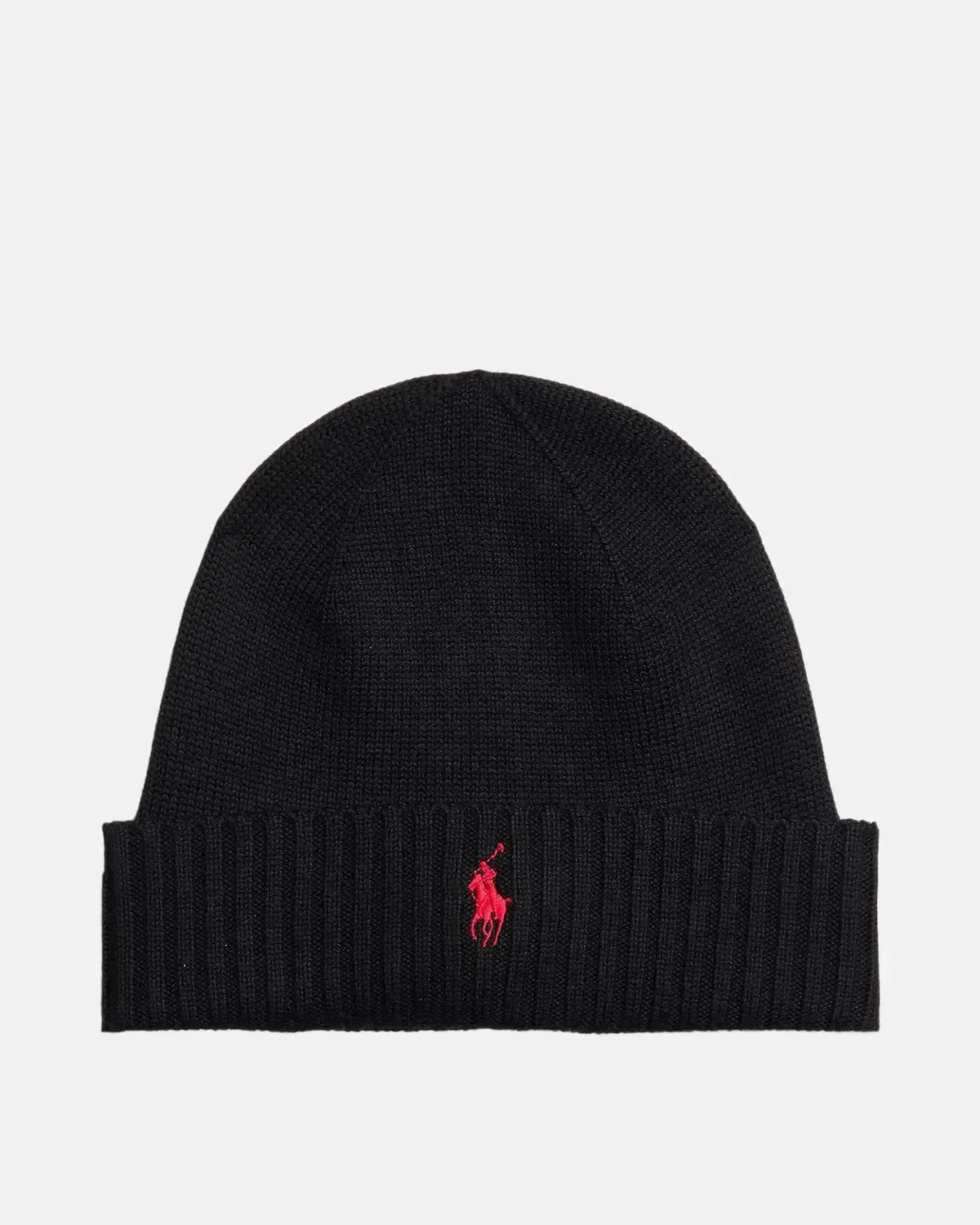 RALPH LAUREN SIGNATURE PONY WOOL BEANIE BLACK | Studio DOS